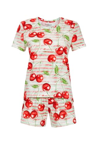 ringella-women-men-shorty-kirschen-100-baumwolle-kurzpyjama image 3