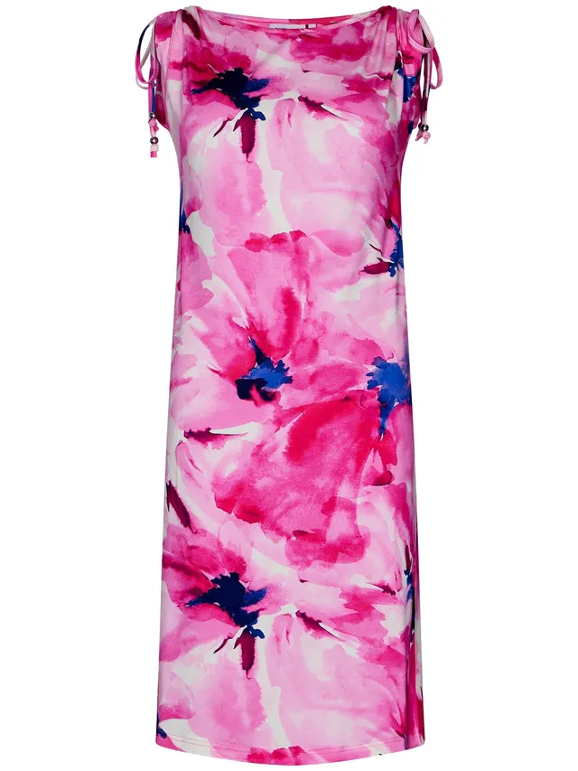 pastunette-ray-flower-kleid-strandkleid-rosa-95-cm-viskose image 1