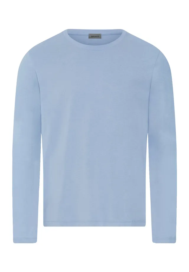hanro-living-shirts-langarmshirt-cashmere-blue-baumwolle image 1