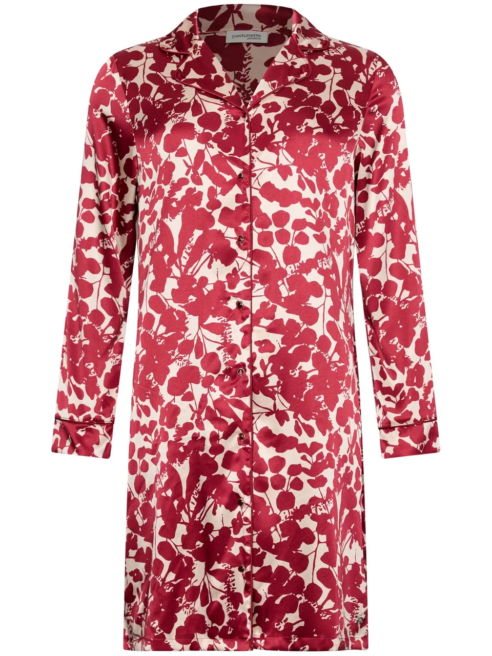 pastunette-premium-scarlet-bloom-nachthemd-satin-rot-blumen image 1