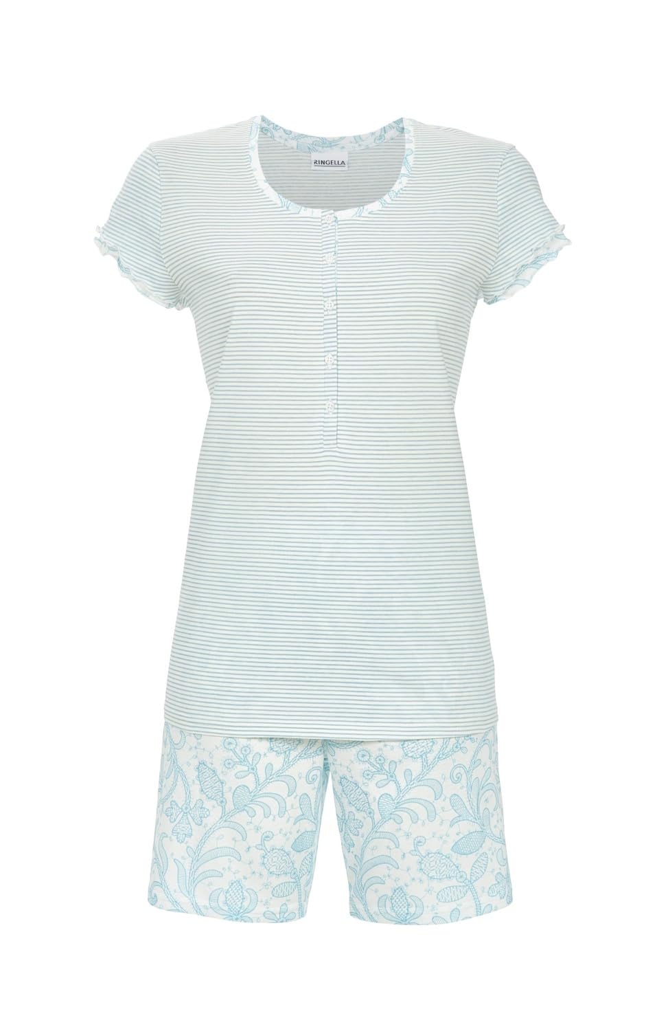 ringella-women-shorty-ringelshirt-floral-shorts-knopfleiste image 1