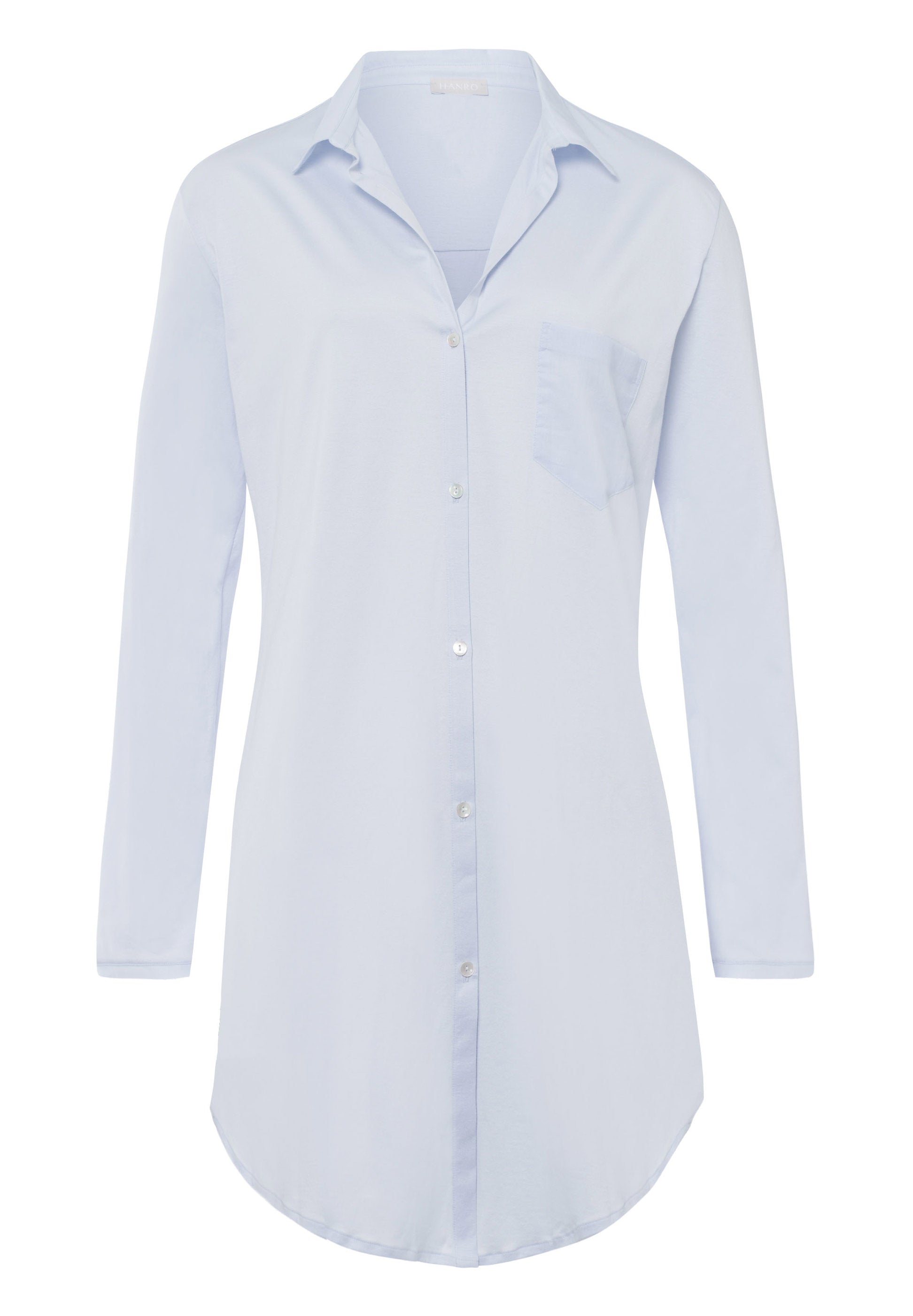 hanro-cotton-deluxe-nachthemd-langarm-blue-glow-90cm image 1