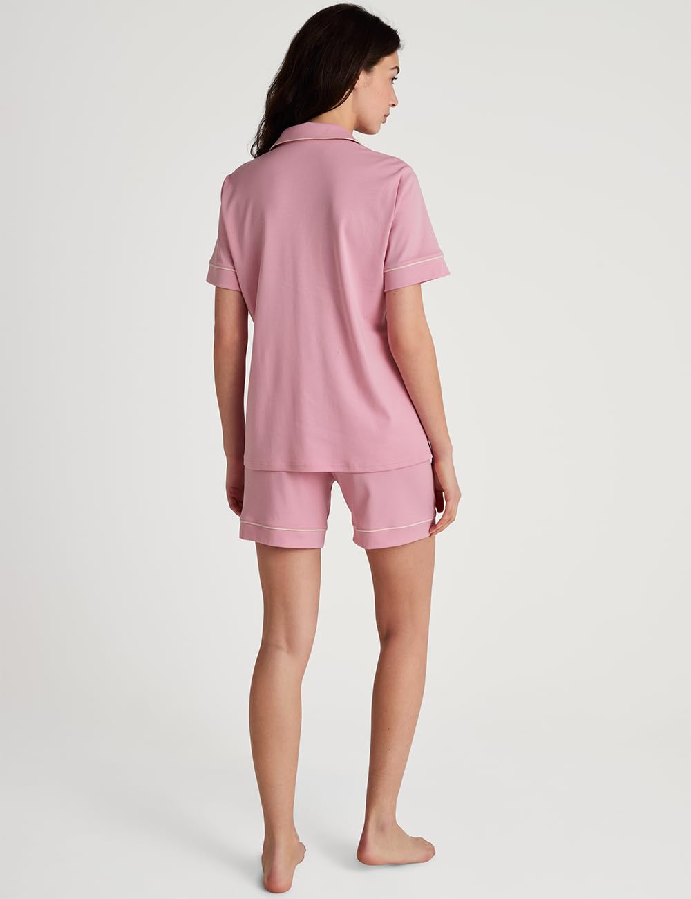 calida-moonlight-dreams-pyjama-damen-kurz-seide-rosa-48-50 image 2