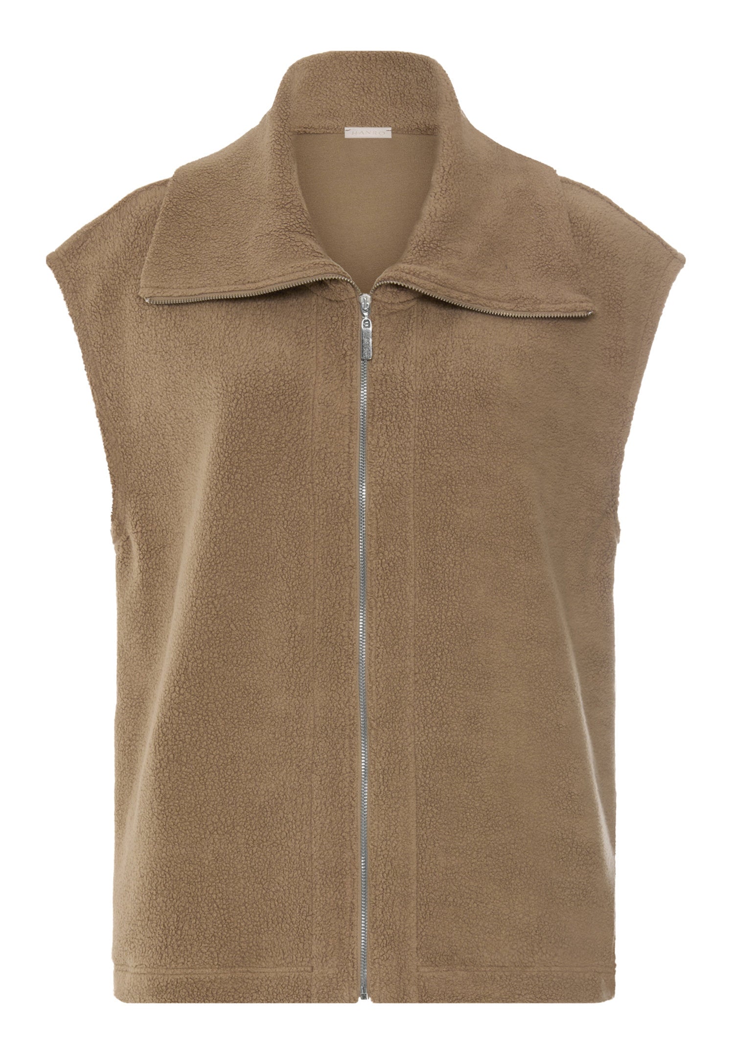 hanro-easy-wear-weste-damen-suede-camel-teddyfleece image 1