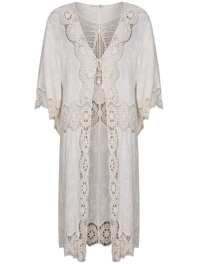 pastunette-safari-cover-up-strandkleid-baumwolle-ecru-one-size image 1