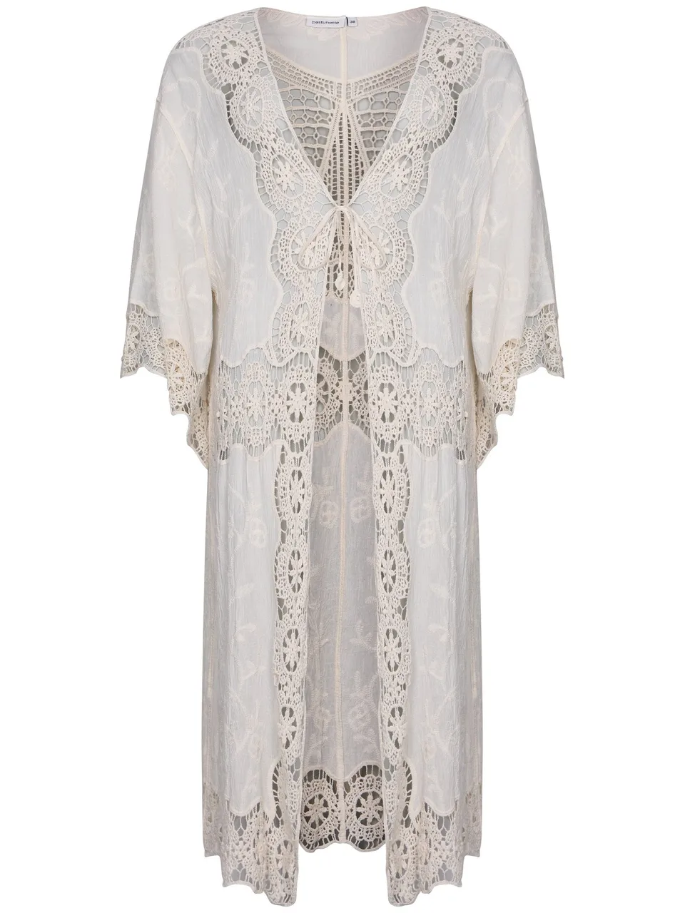 pastunette-safari-cover-up-strandkleid-baumwolle-ecru-one-size image 1