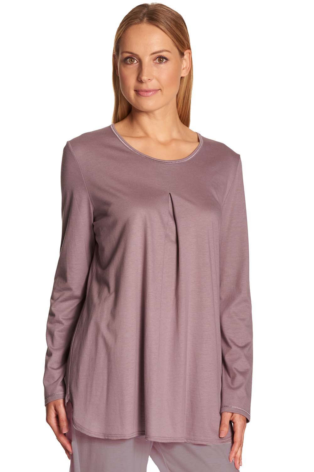 r-sch-be-happy-shirt-langarm-rundhals-oberteil-braun-jersey image 1