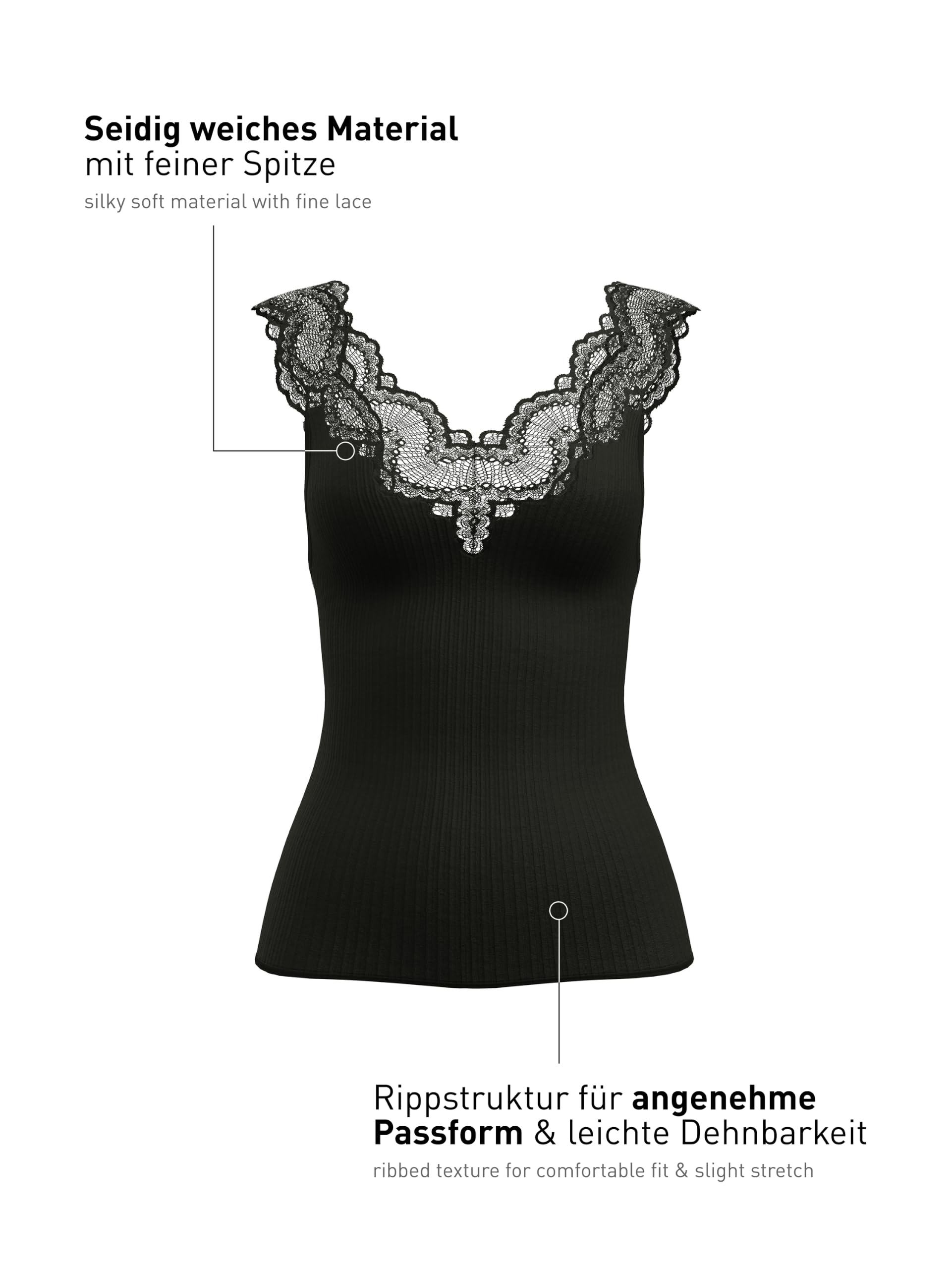 calida-feminine-lounge-tank-top-damen-40-42-schwarz-spitze image 6