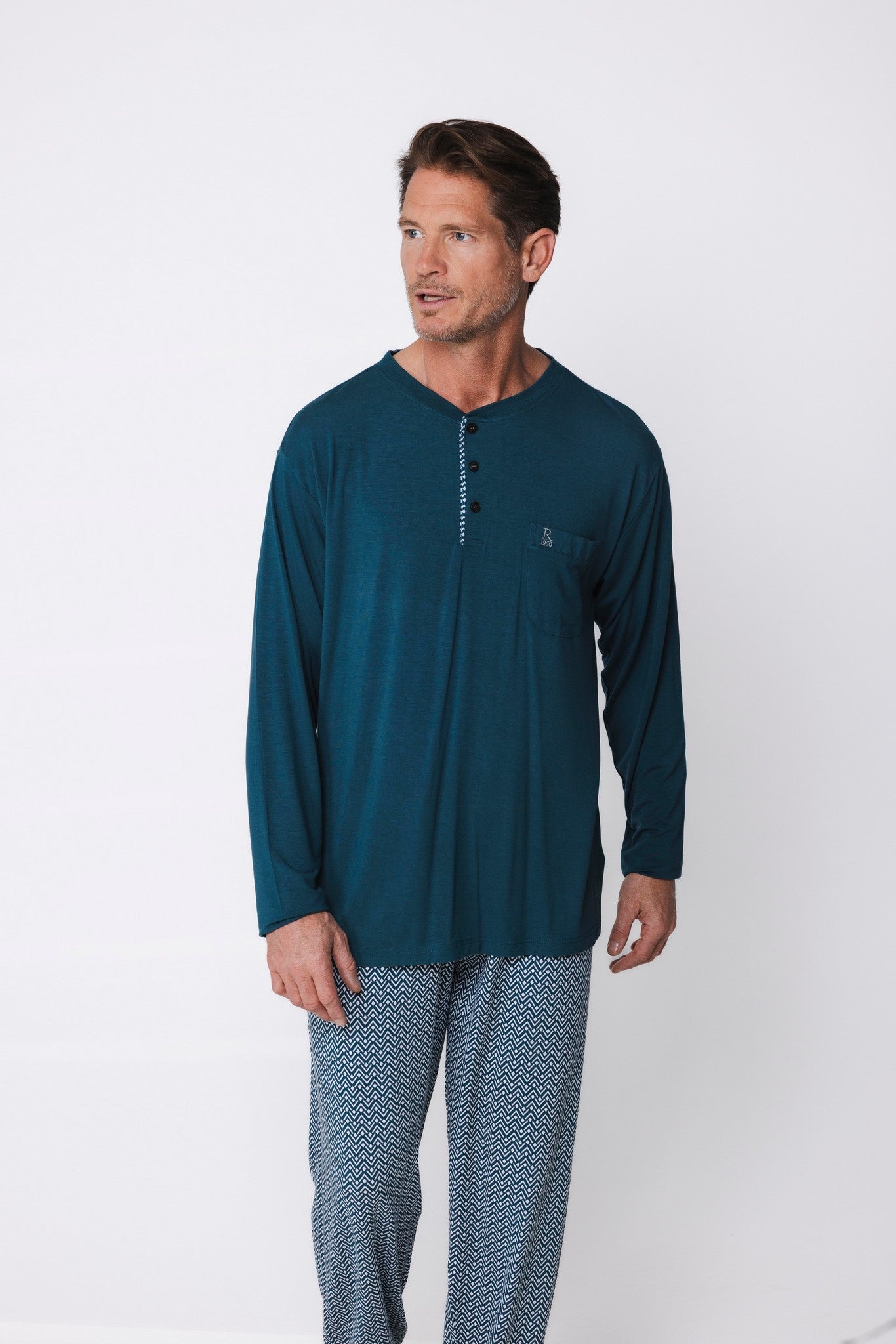 robson-pyjama-petrol-bambus-knopfleiste-herren image 5