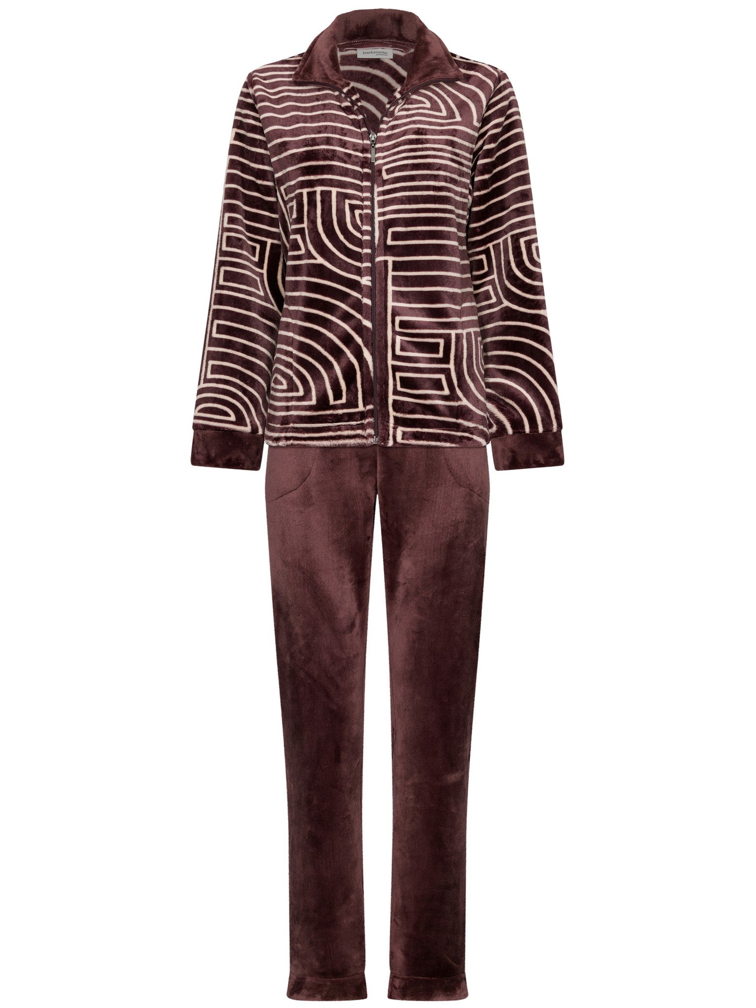 pastunette-premium-lunar-lines-hausanzug-lila-fleece image 1