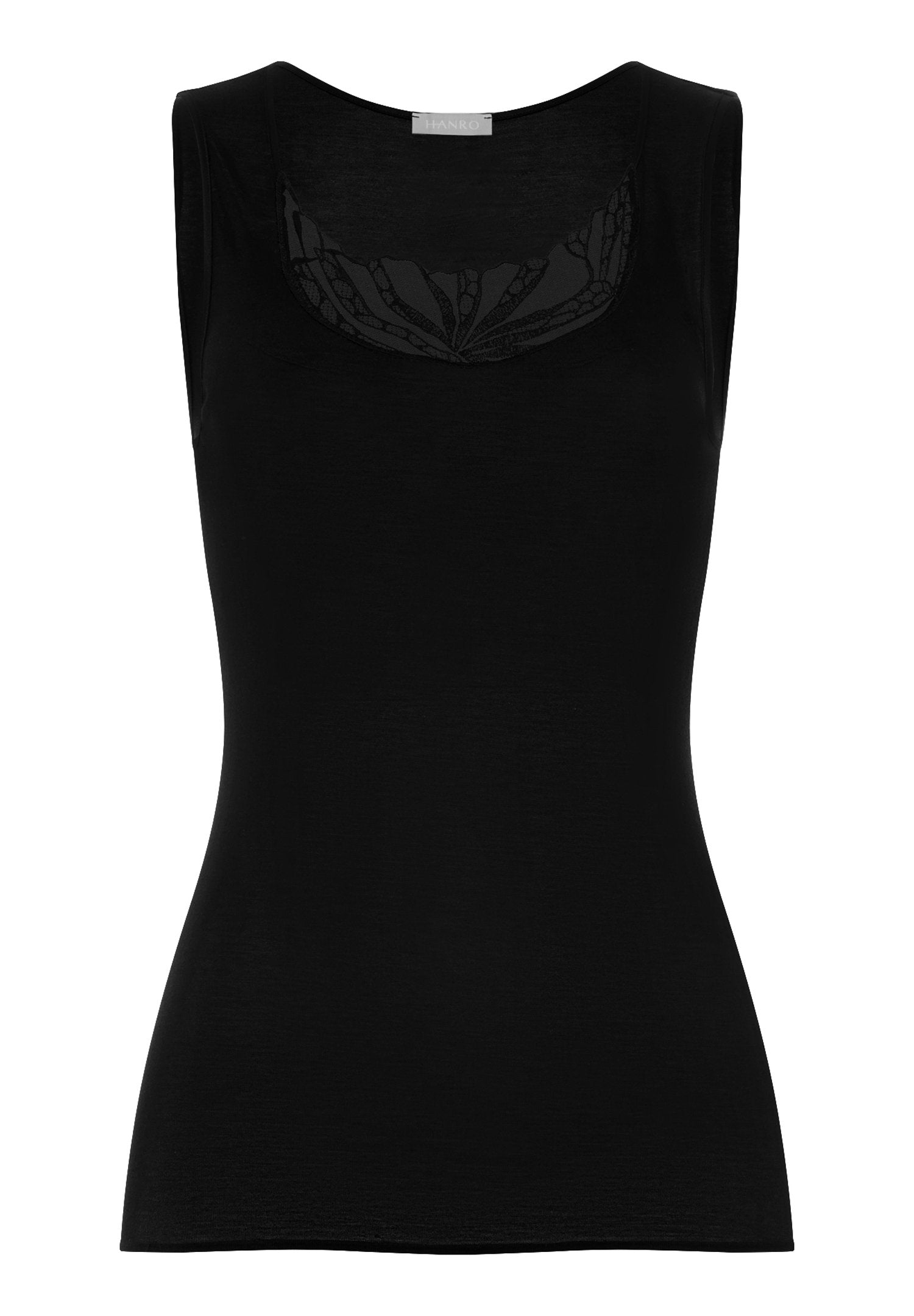 hanro-rosaria-tank-top-tr-gertop-schwarz-baumwolle image 1