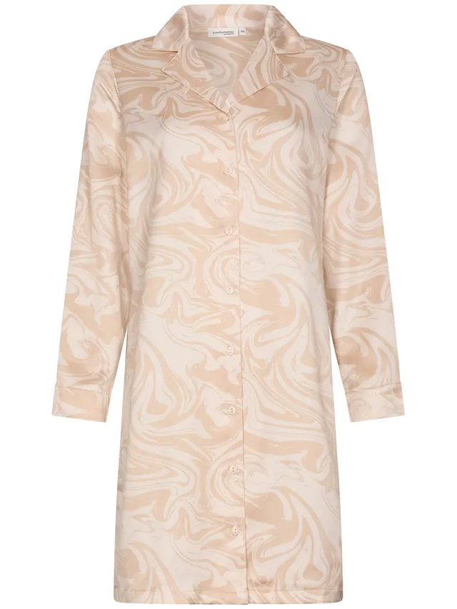 pastunette-premium-eternal-nachthemd-beige-marmor-print image 1