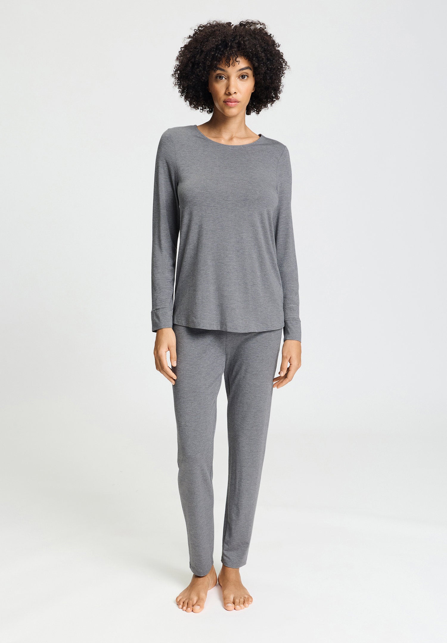 hanro-natural-elegance-pyjama-074951-stone-melange image 2