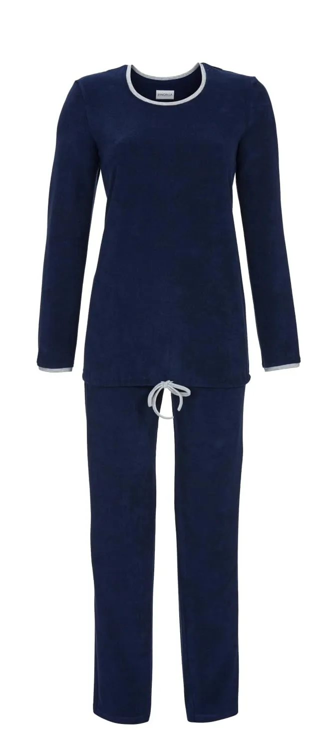 ringella-pyjama-stretchfrottee-schlafanzug-tunnelzug-taschen image 1