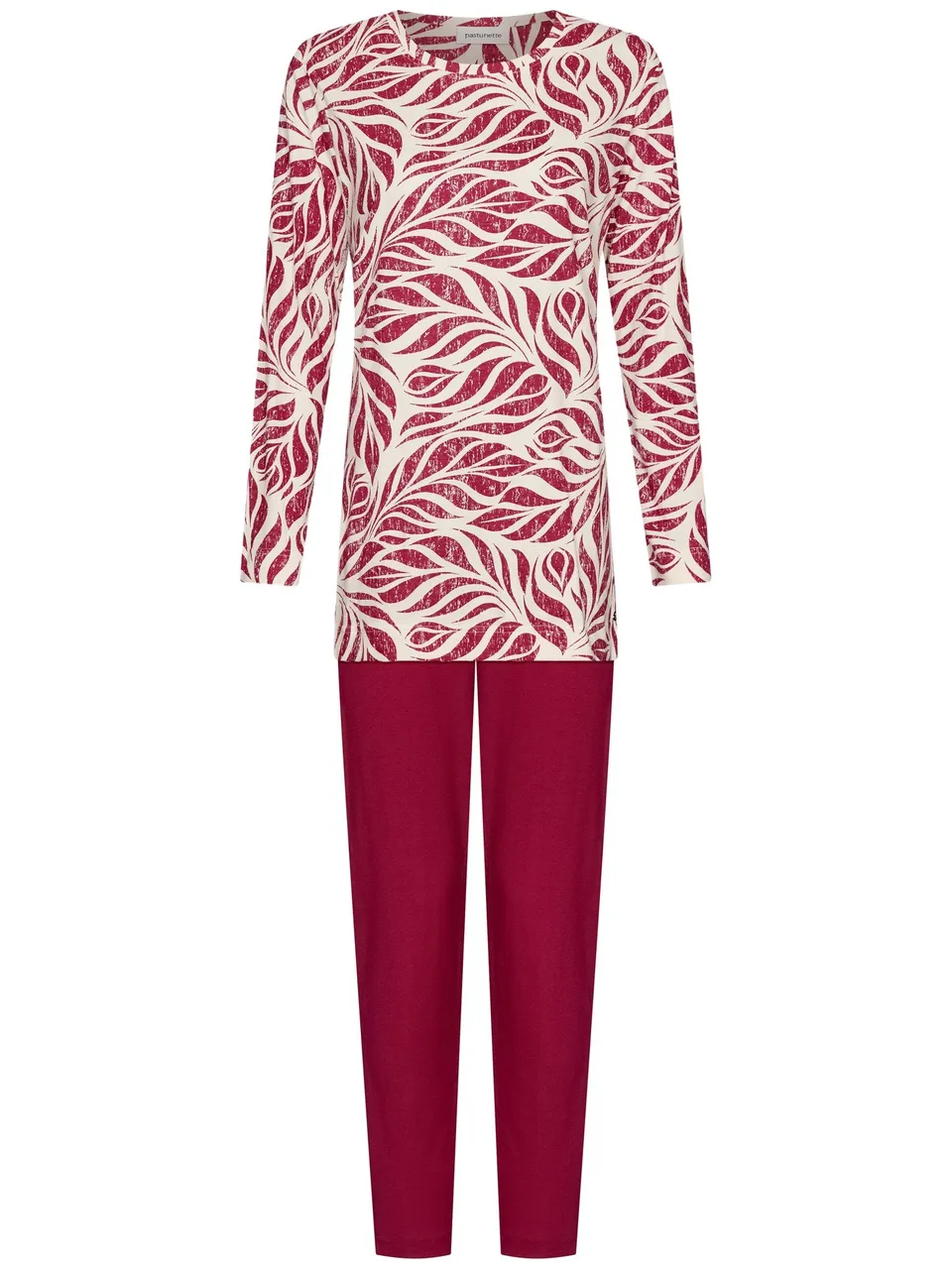 pastunette-rosewood-comfort-pyjama-rot-bio-baumwolle image 1