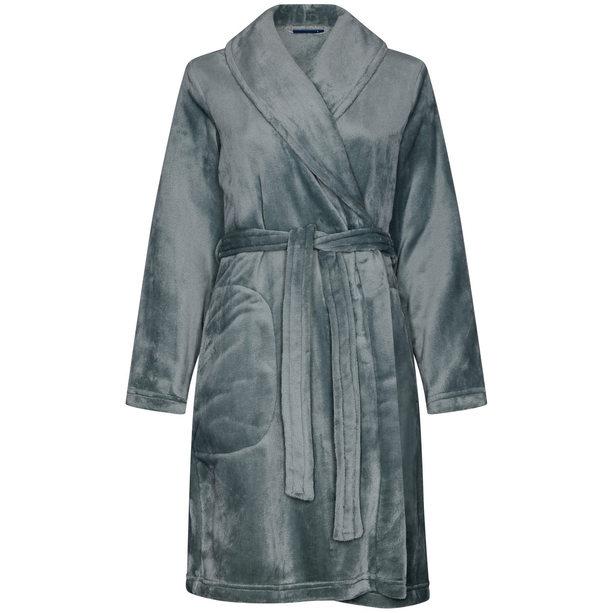 pastunette-mellow-bademantel-gr-n-fleece-mit-schalkragen image 1