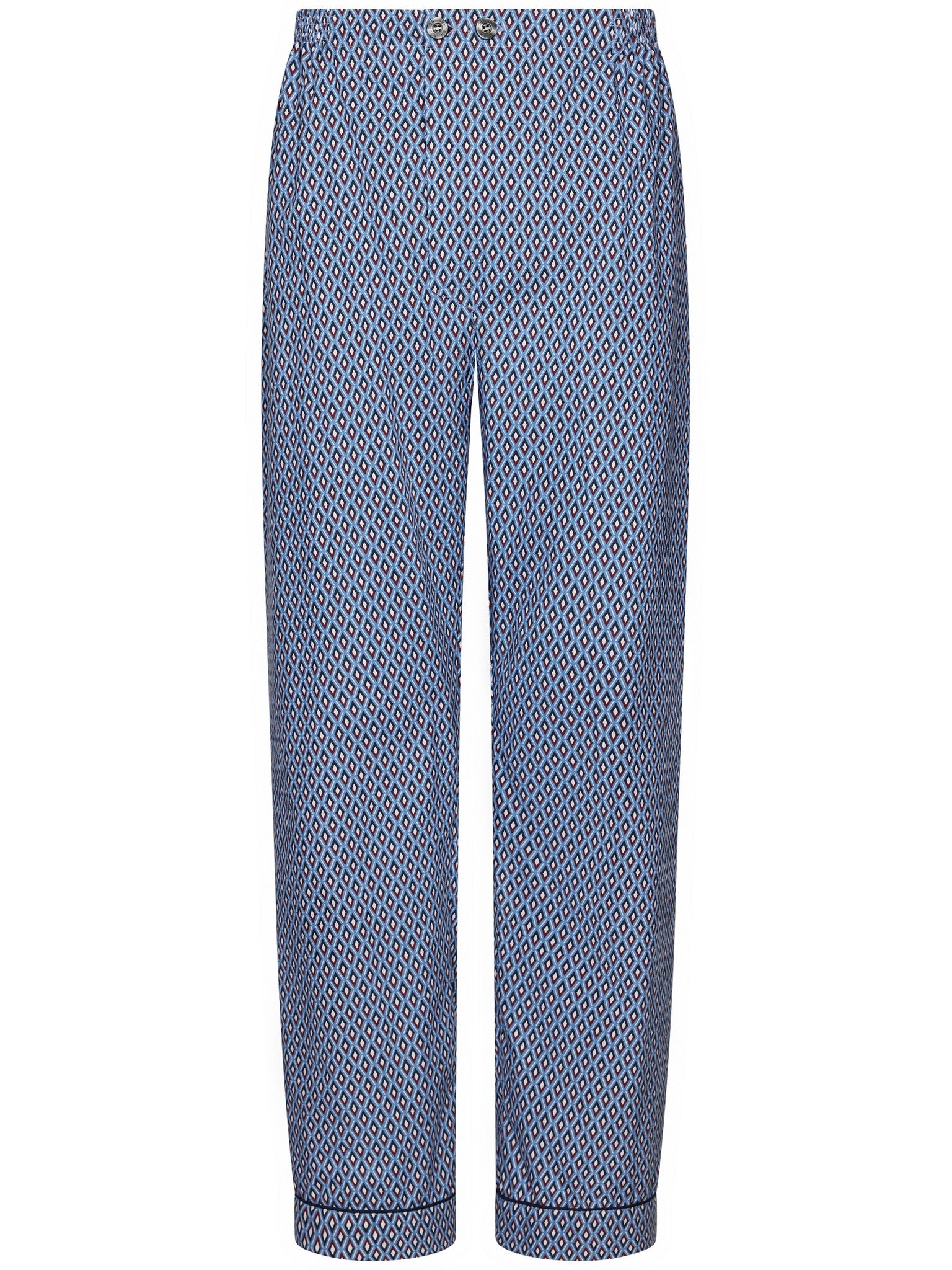 robson-herren-pyjama-baumwolle-blau-grafikmuster image 2