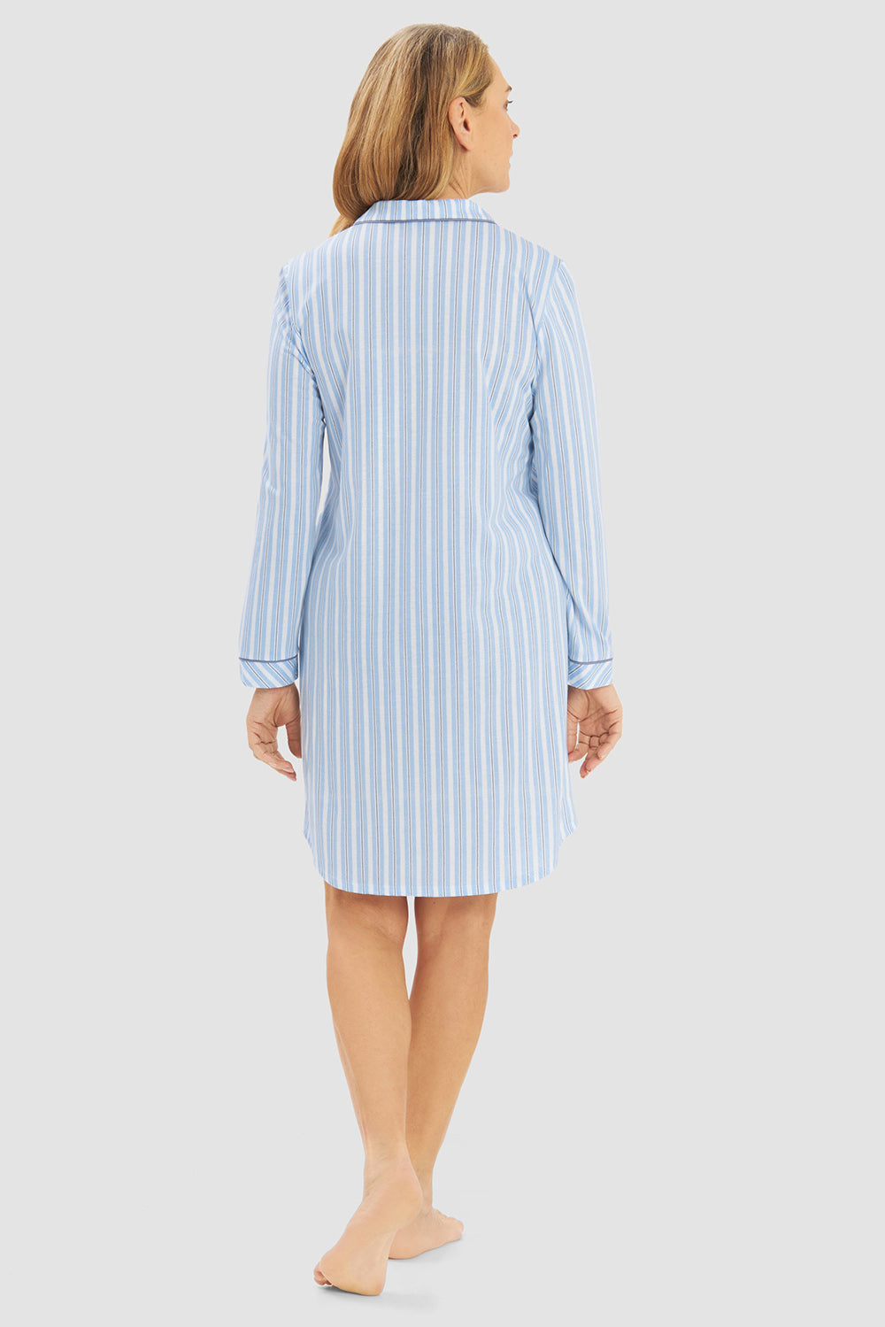 r-sch-be-happy-nachthemd-knielang-langarm-streifen-rosa-blau image 3