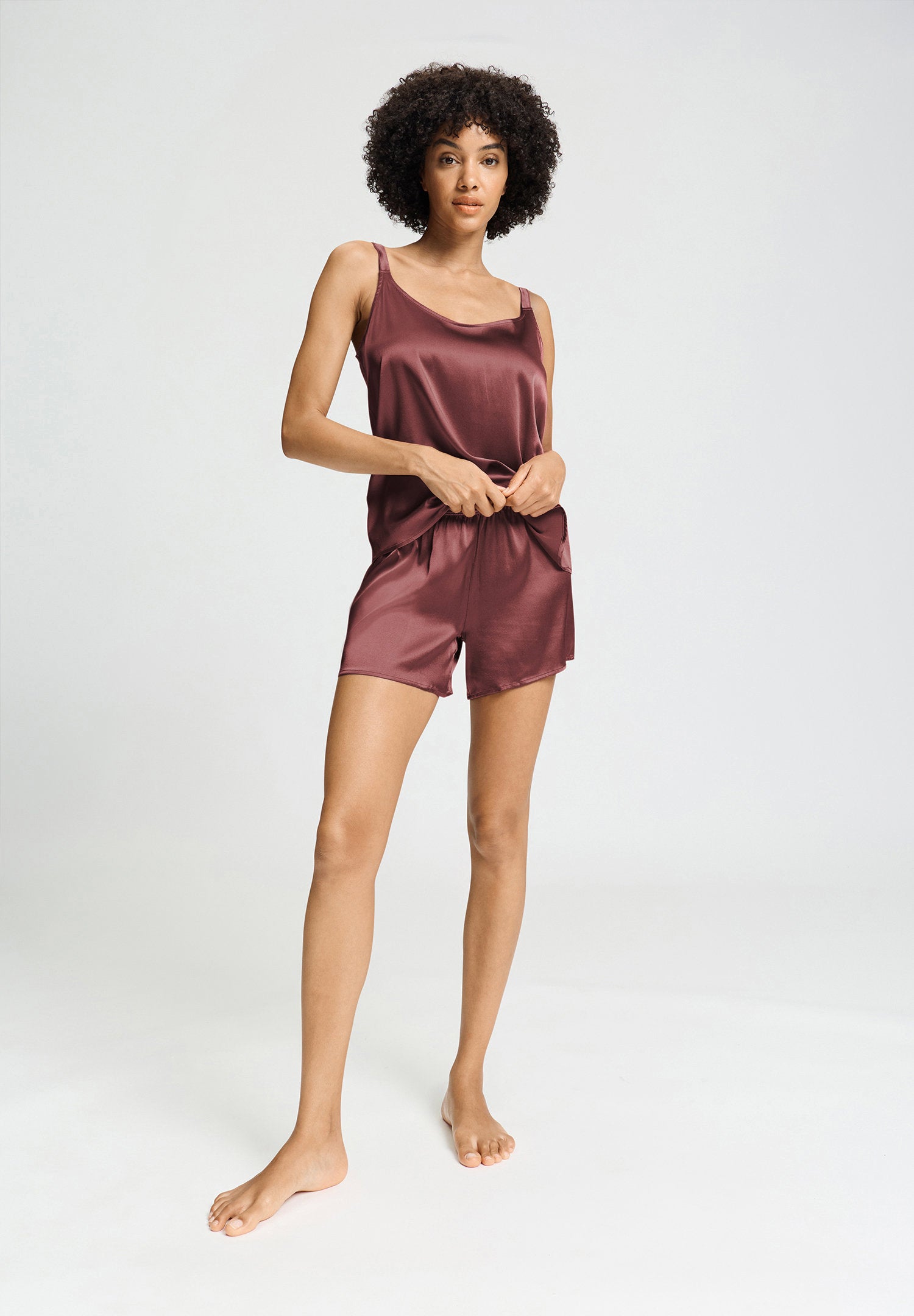 hanro-grand-central-hose-apple-butter-seide-lang-damen image 5
