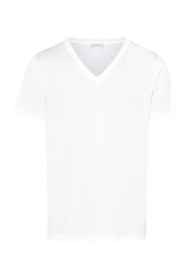 hanro-cotton-sporty-t-shirt-073510-wei-v-ausschnitt image 1