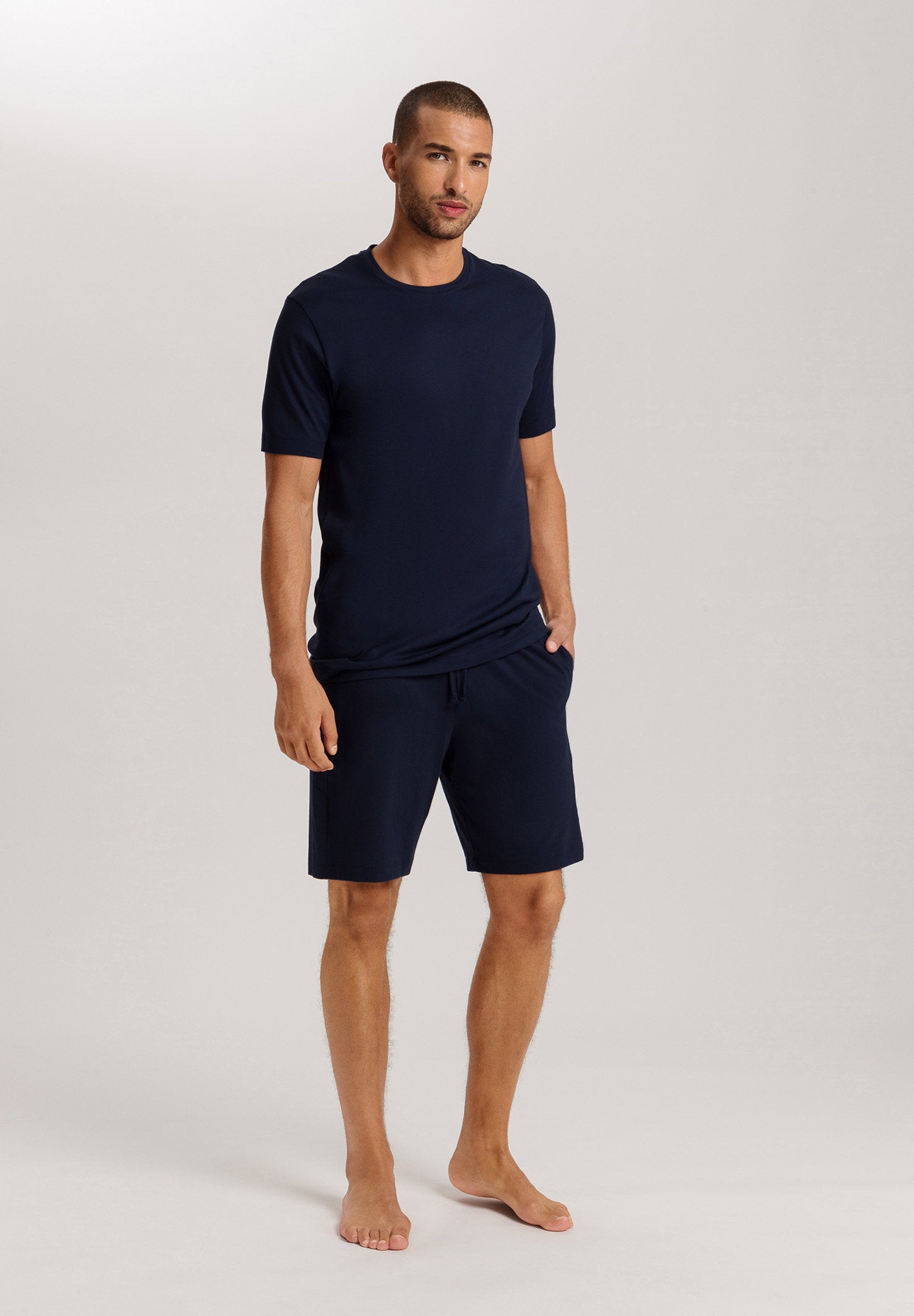 hanro-night-and-day-t-shirt-herren-deep-navy-kurzarm-baumwolle image 5