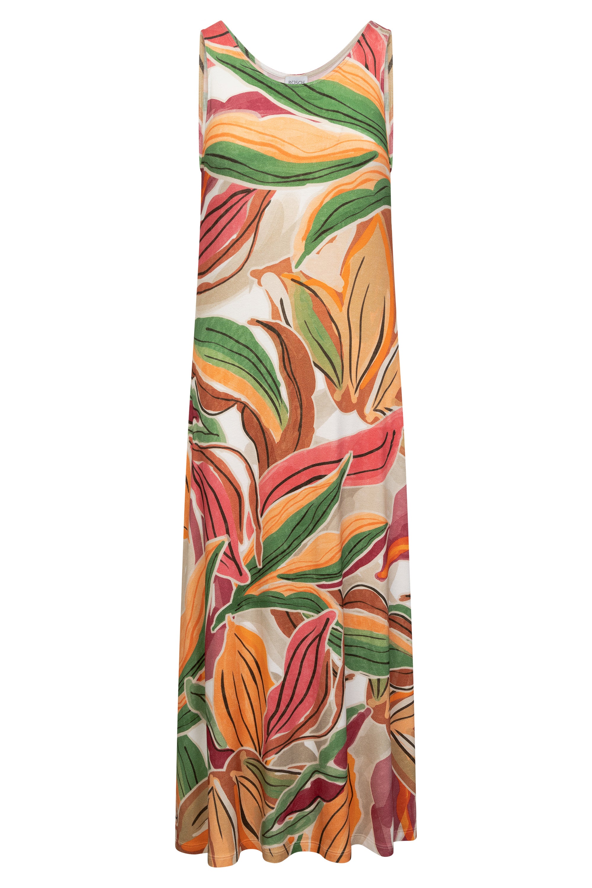 r-sch-be-happy-strandkleid-maxi-orange-bl-tterdruck image 2