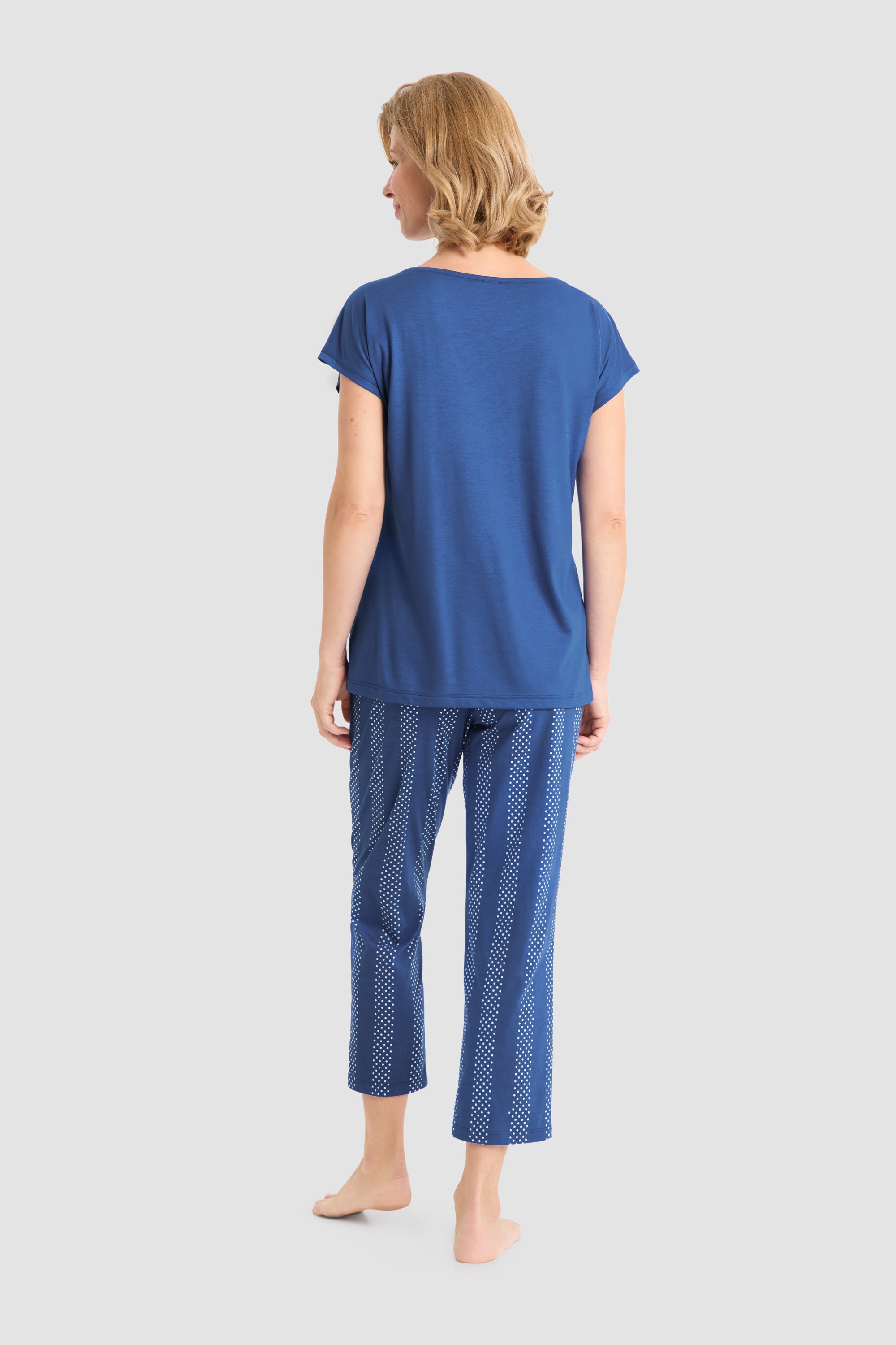 r-sch-be-happy-7-8-pyjama-blau-streifen-kurzarm image 3