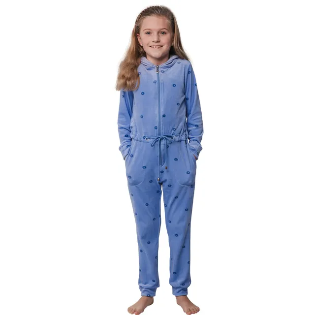 rebelle-ice-flowers-jumpsuit-m-dchen-hellblau-velours image 1