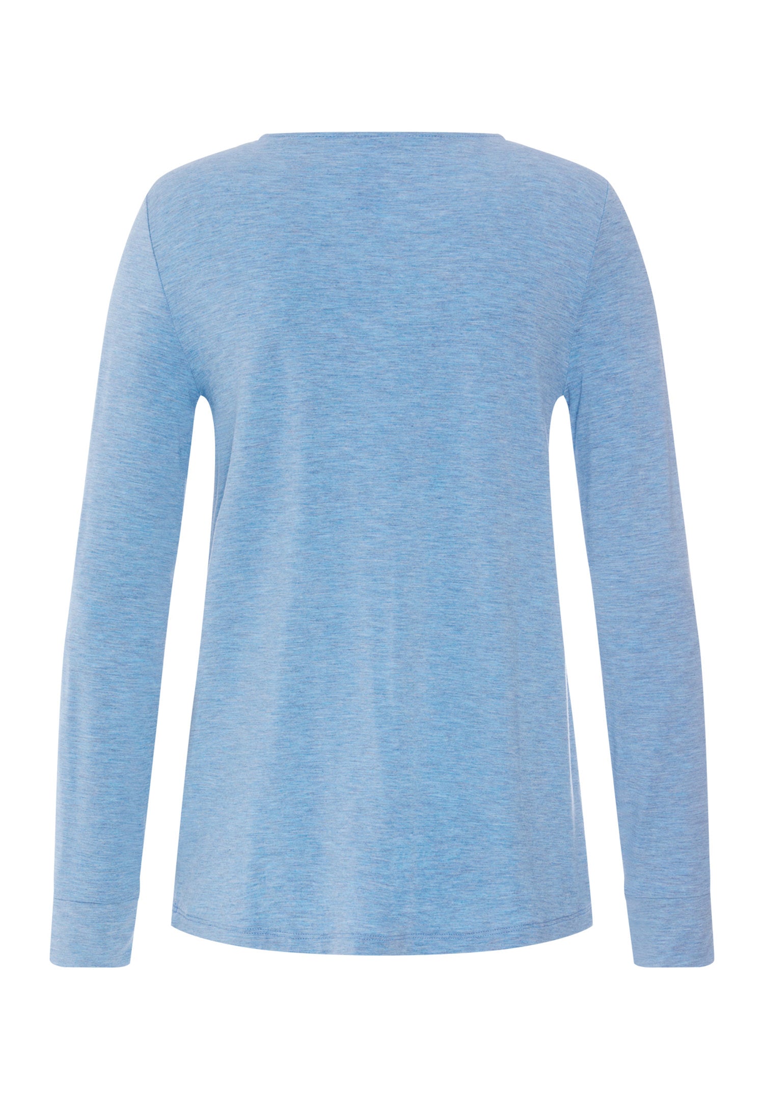 hanro-natural-elegance-langarmshirt-bluebird-melange-viskose image 3