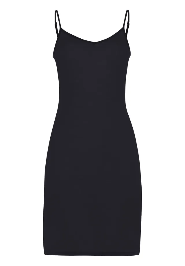 hanro-ultralight-bodydress-unterkleid-schwarz-baumwolle image 1