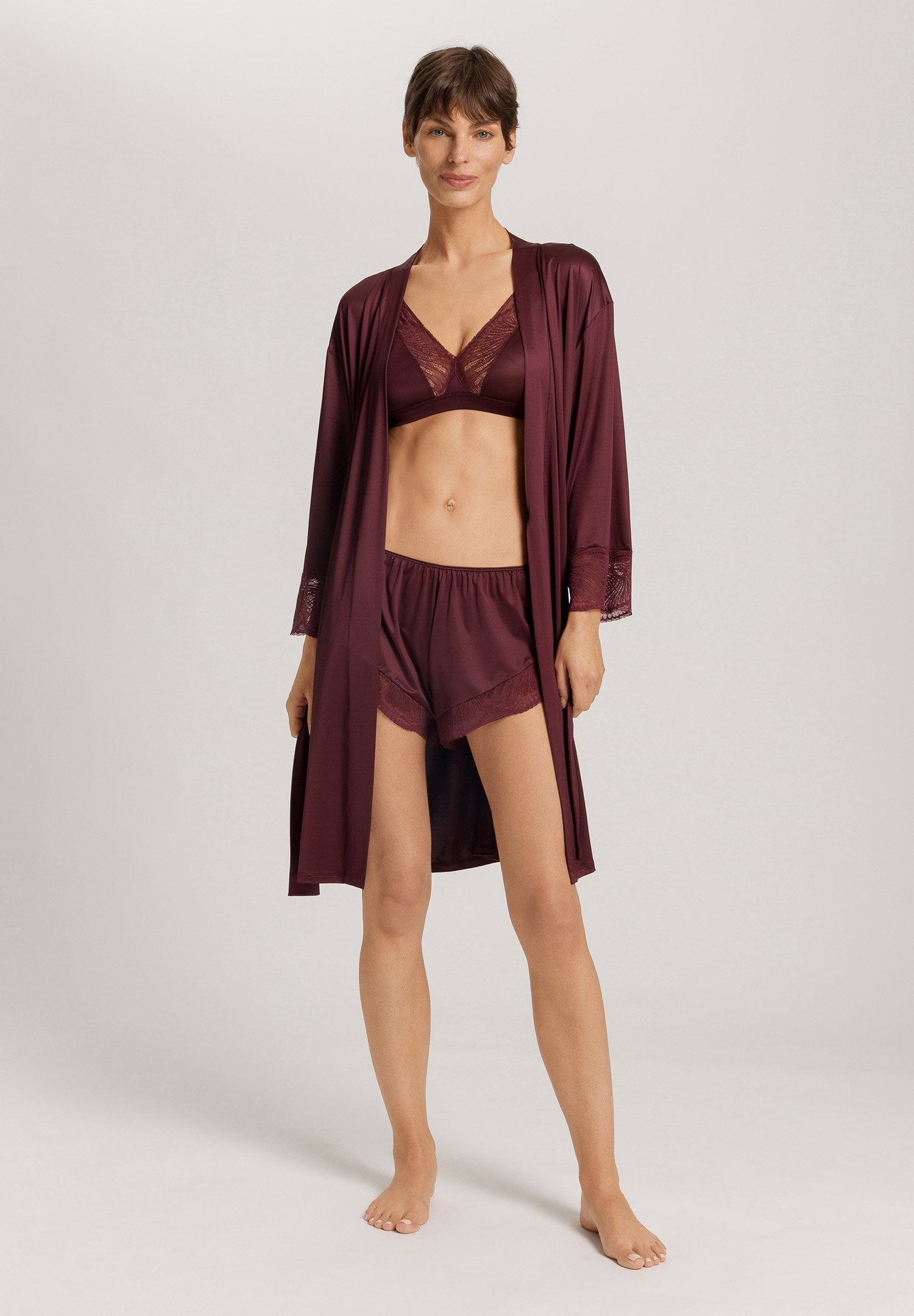 hanro-lilith-kimono-morgenmantel-vivid-brown-spitze image 5