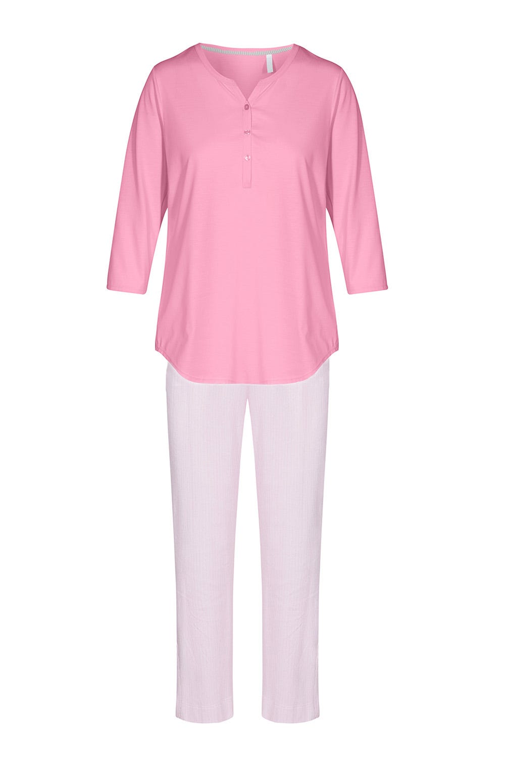 r-sch-be-happy-pyjama-7-8-schlafanzug-pink-streifen image 2