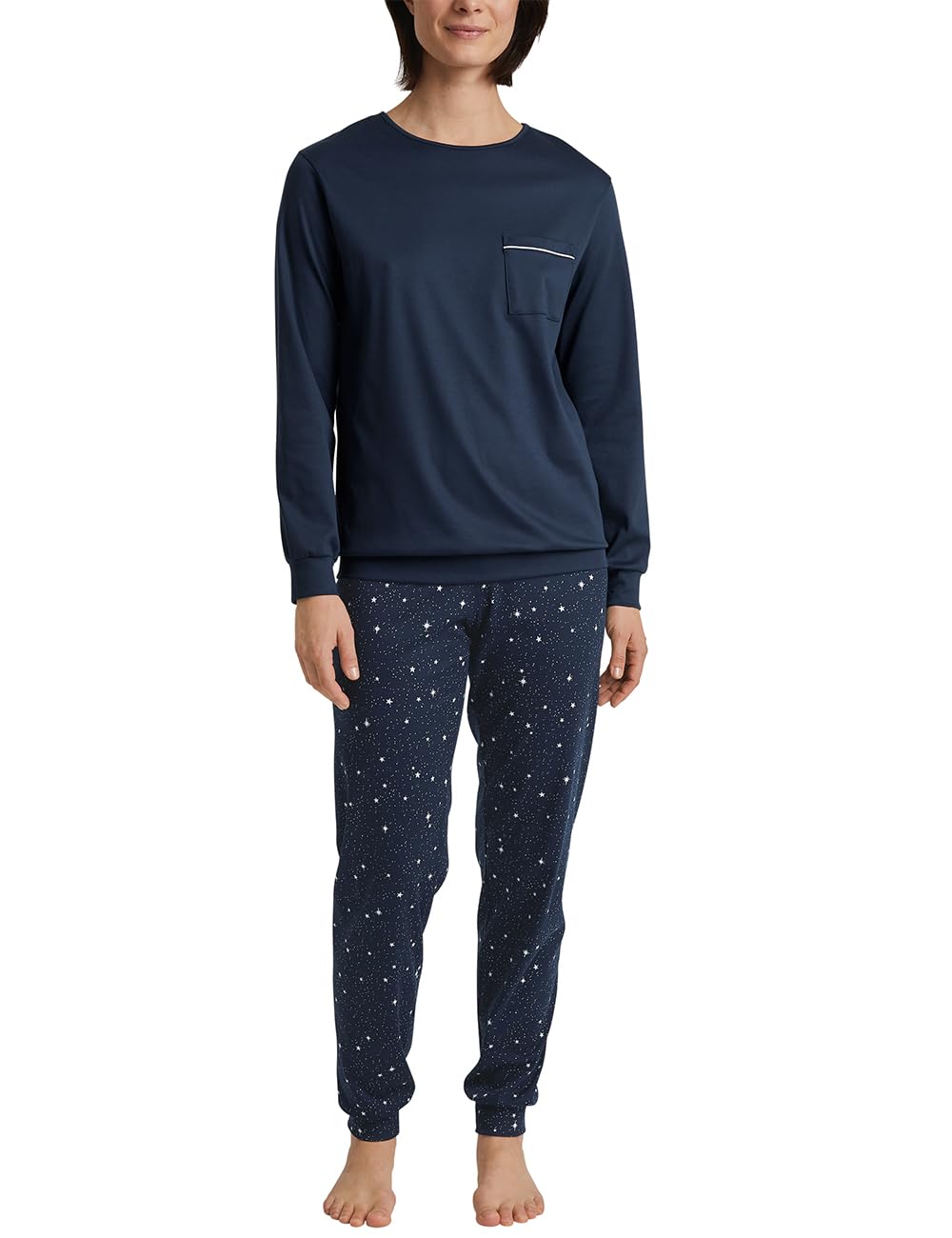 calida-sweet-dreams-b-ndchen-pyjama-damen-peacoat-blue-baumwolle image 7