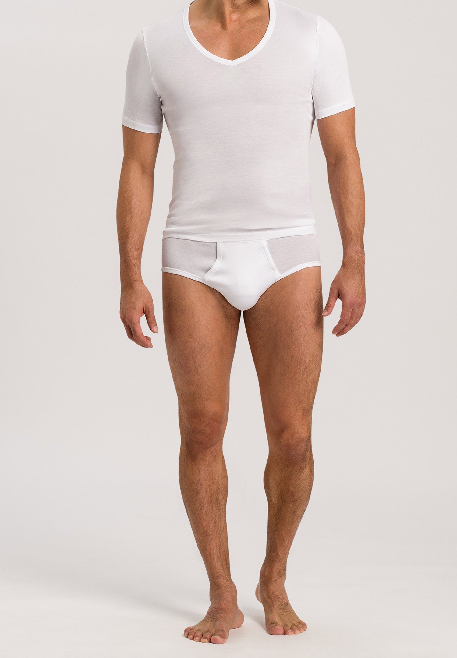 hanro-cotton-pure-073665-t-shirt-white-v-ausschnitt image 5