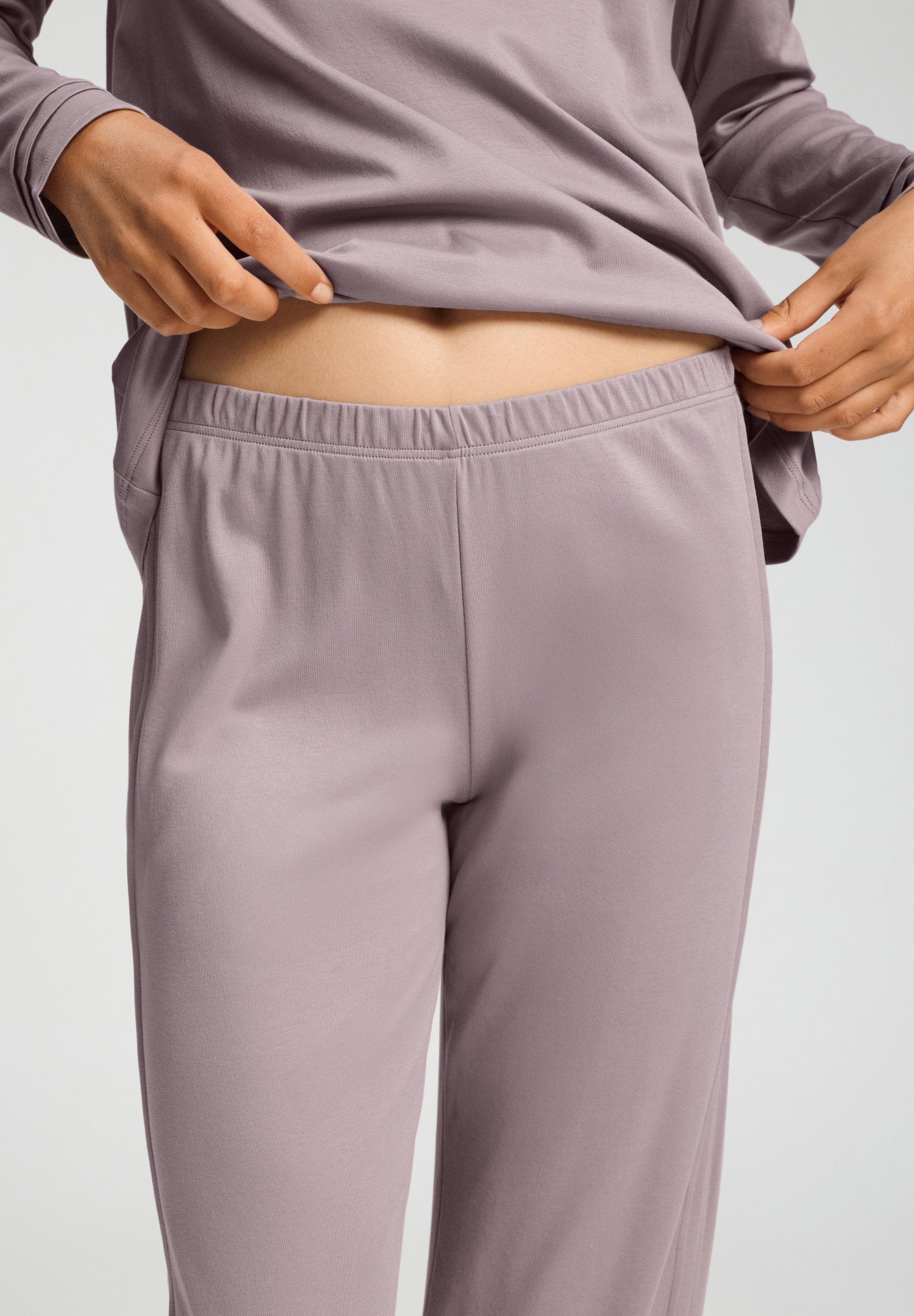 hanro-pilar-pyjama-damen-stormy-rose-baumwolle-interlock image 5