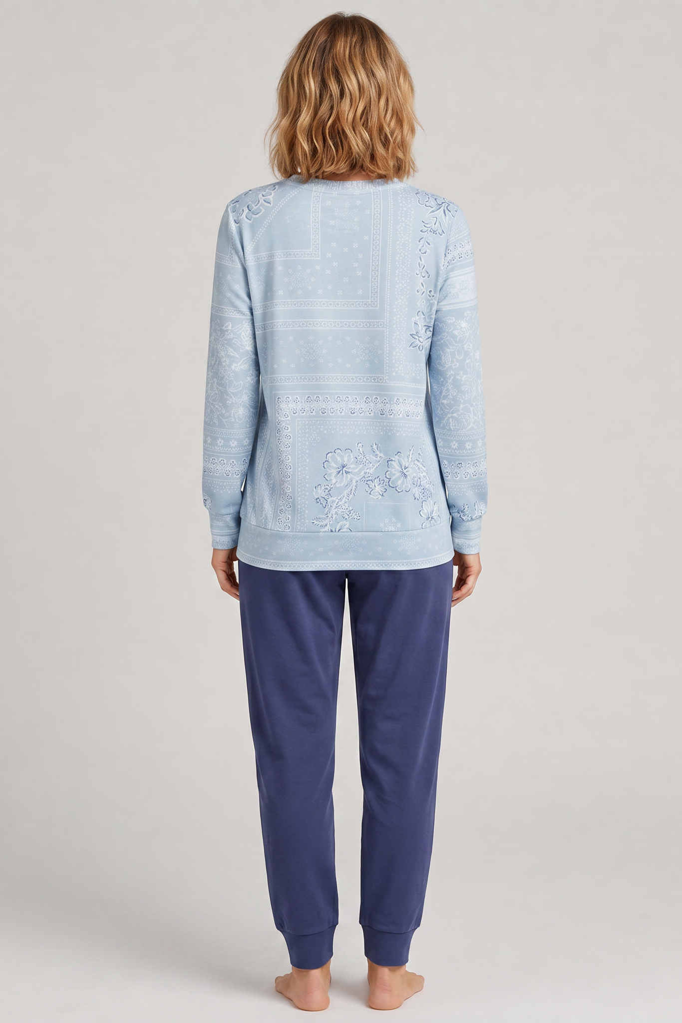r-sch-be-happy-pyjama-lang-bandana-print-baumwolle-blau image 3