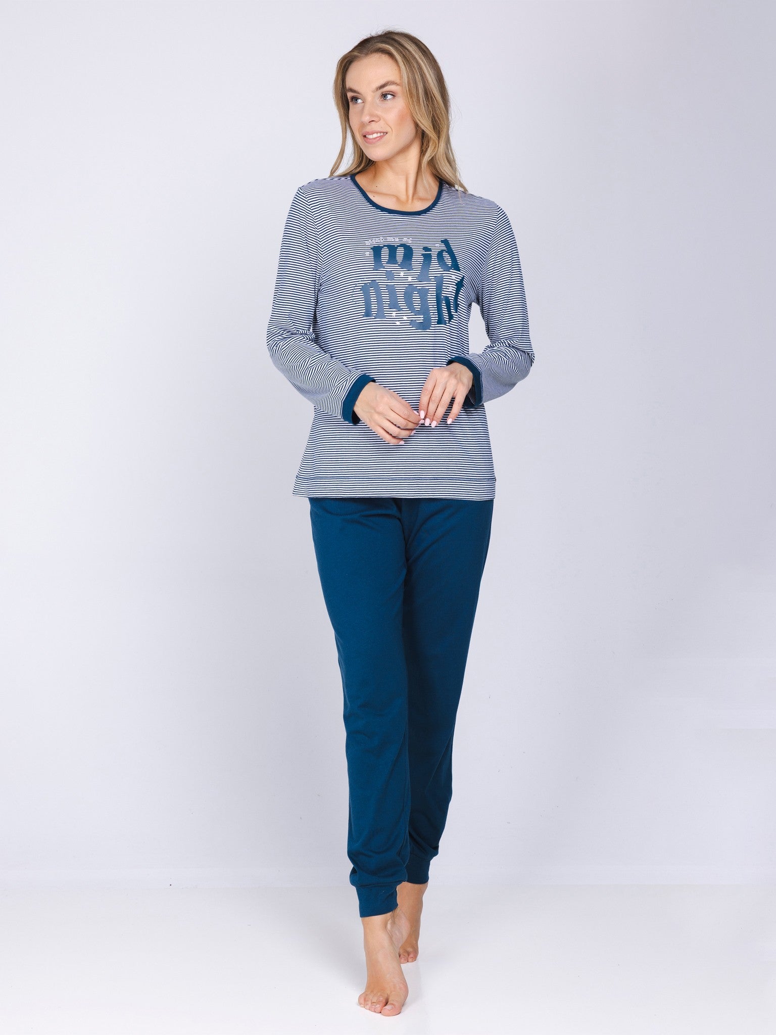 myrebelle-snowy-sparkles-pyjama-blau-bio-baumwolle image 3