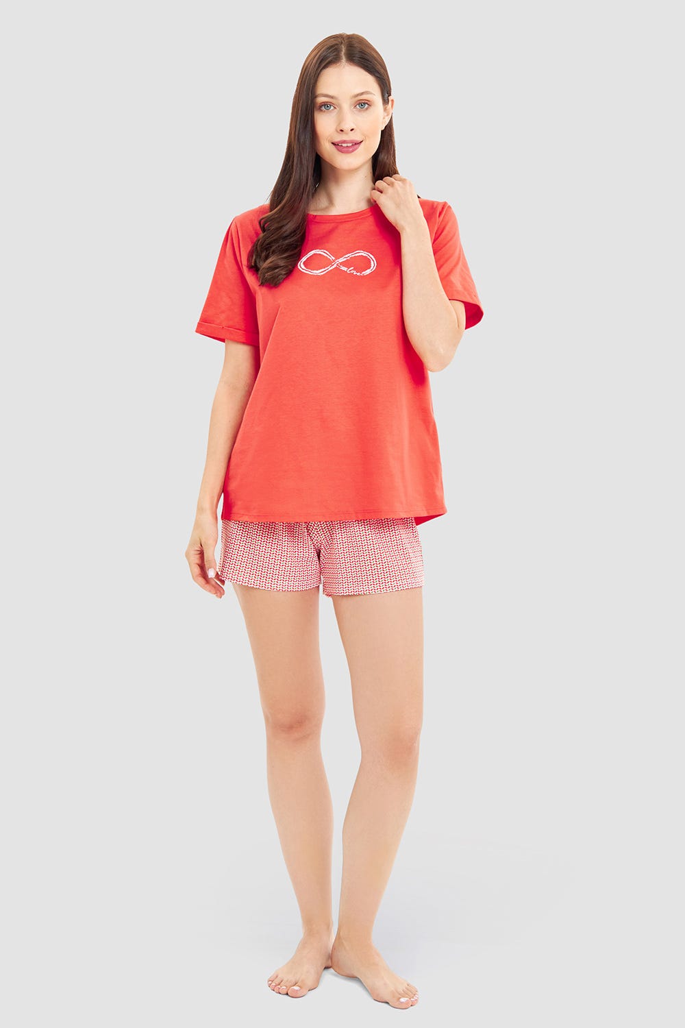 r-sch-be-happy-shorts-rot-bl-tter-pyjamashorts image 4
