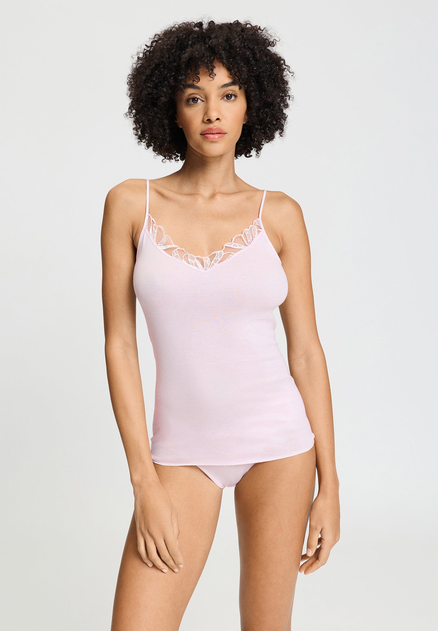 hanro-rosaria-spaghetti-top-damen-rose-bath-baumwoll-top-mit-stickerei image 3