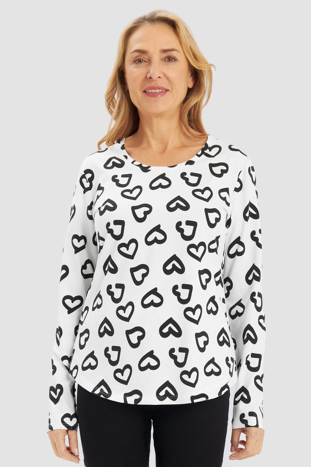r-sch-be-happy-shirt-langarm-herzmuster-wei-jersey image 1