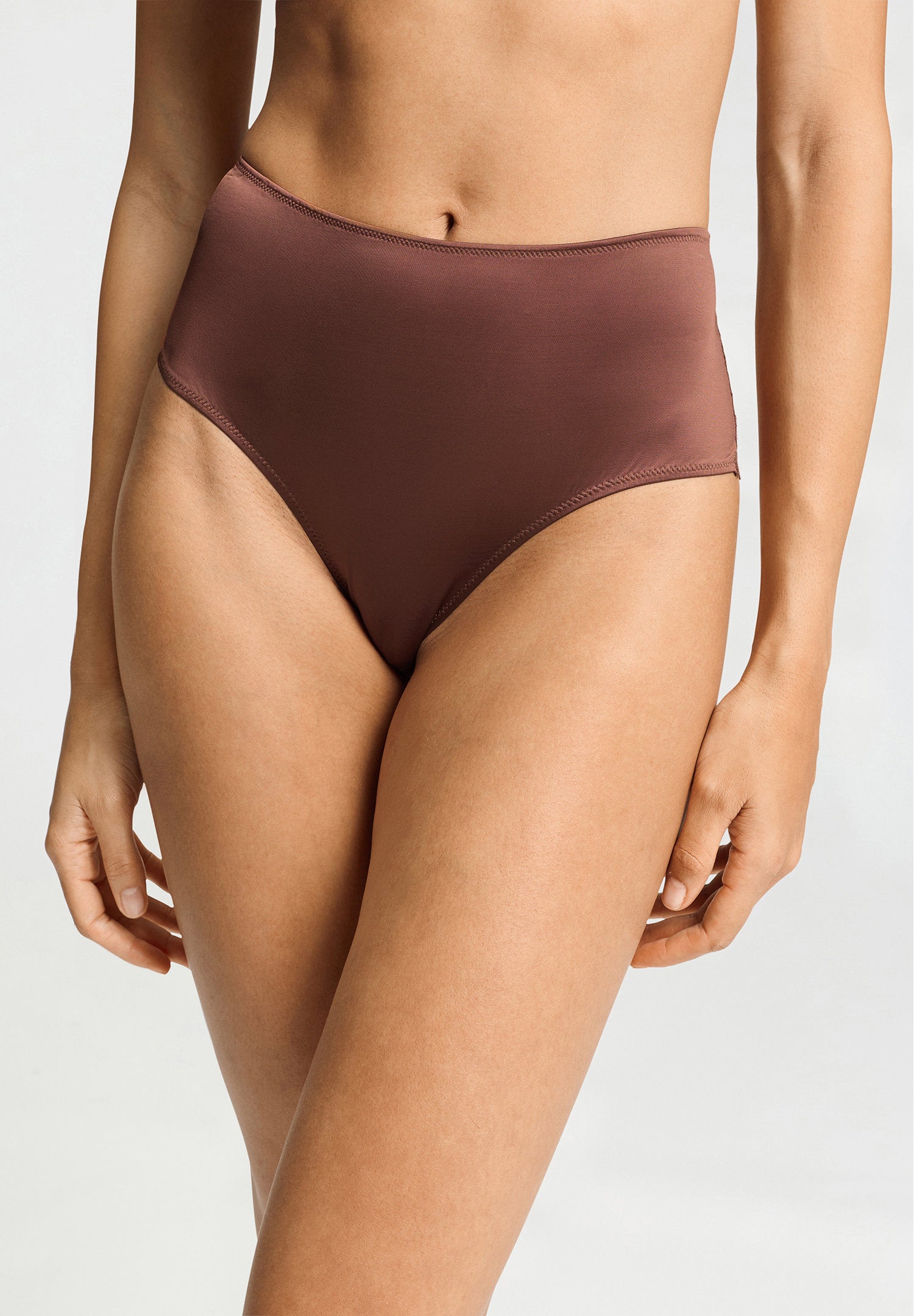 hanro-azelia-maxi-briefs-slip-cinnamon-mit-spitze-viskose image 3