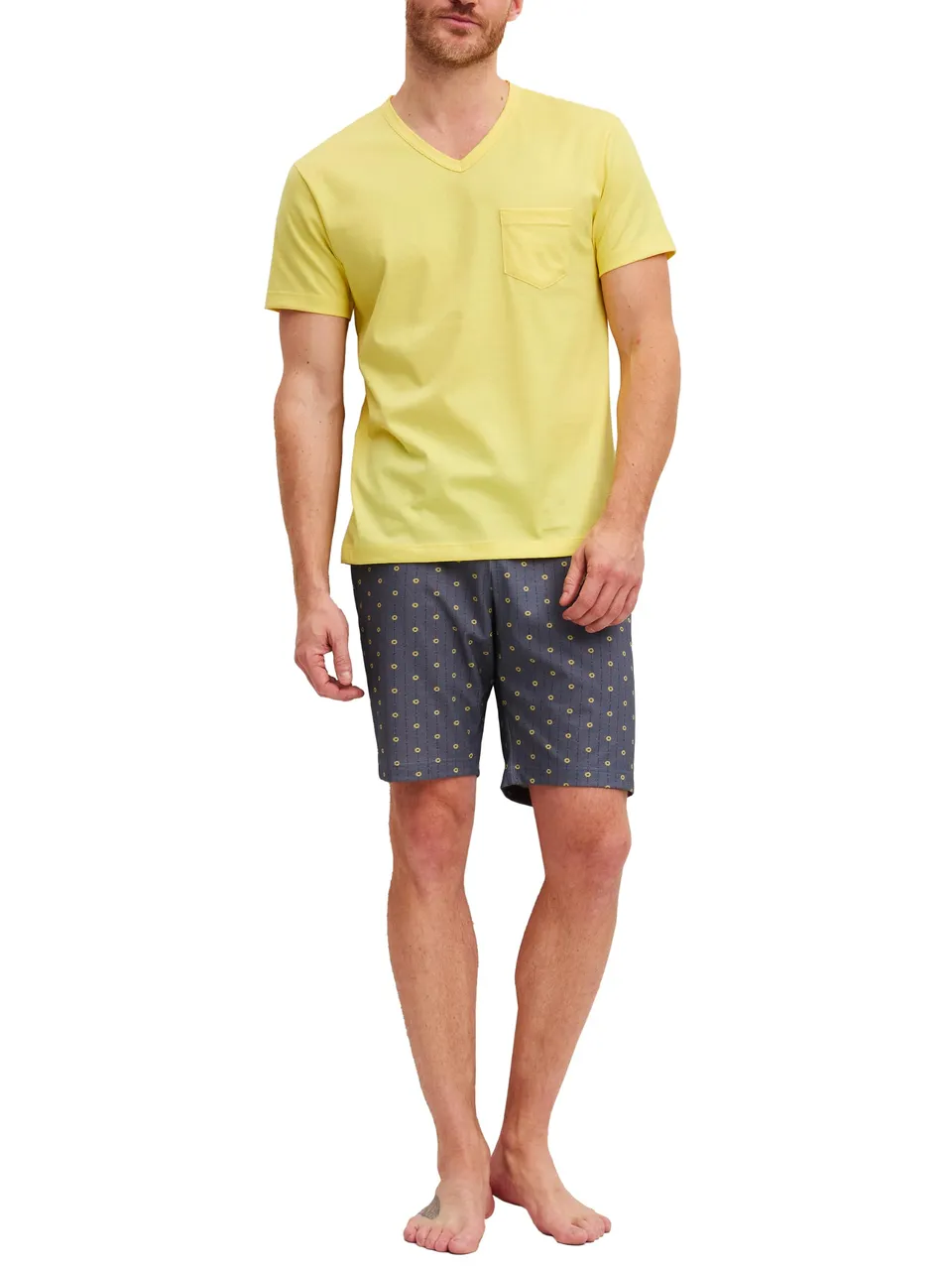 calida-relax-imprint-kurz-pyjama-herren-gr-50-baumwolle image 1