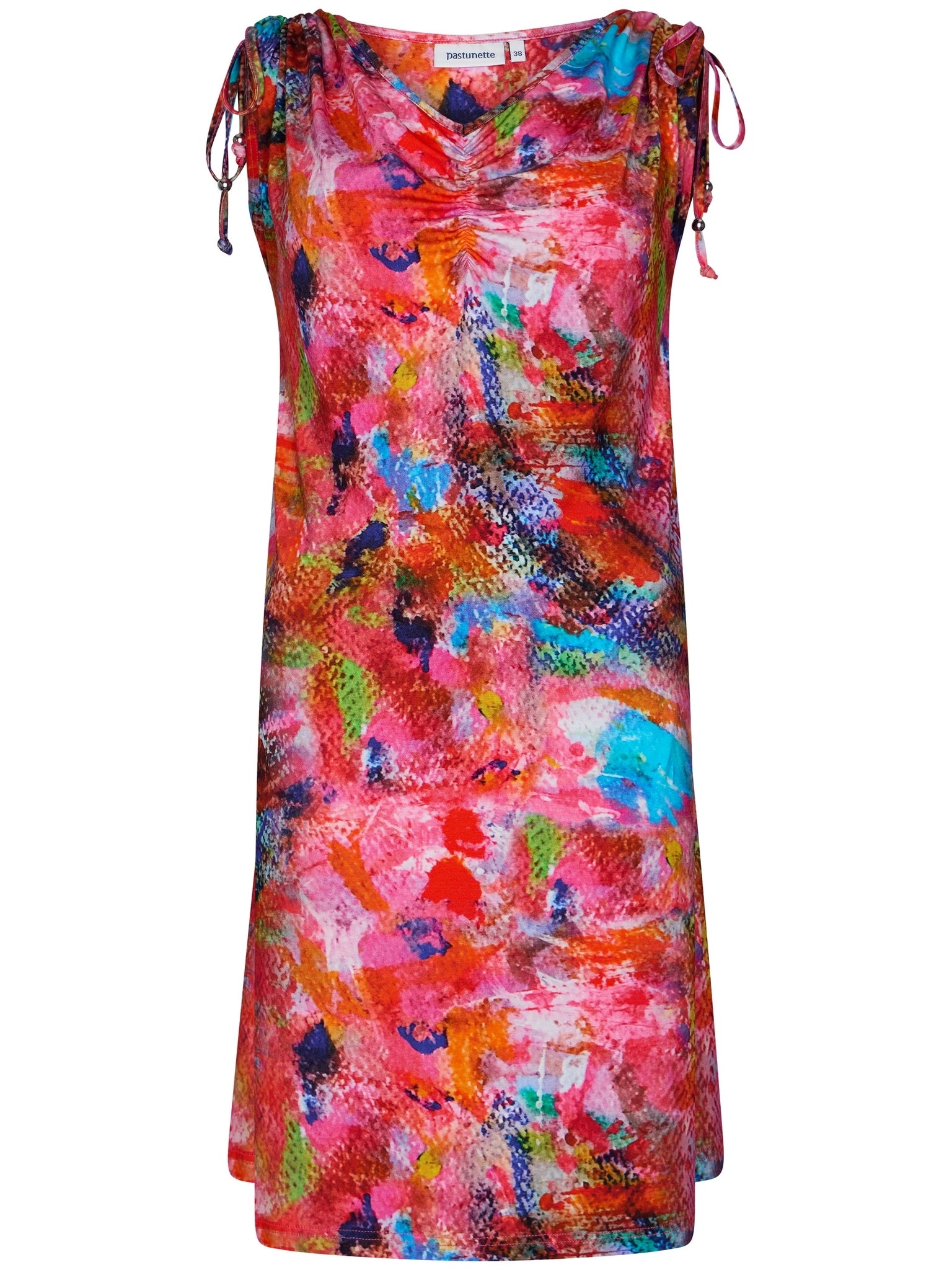 pastunette-arty-strandkleid-rosa-mit-print-viskose image 1