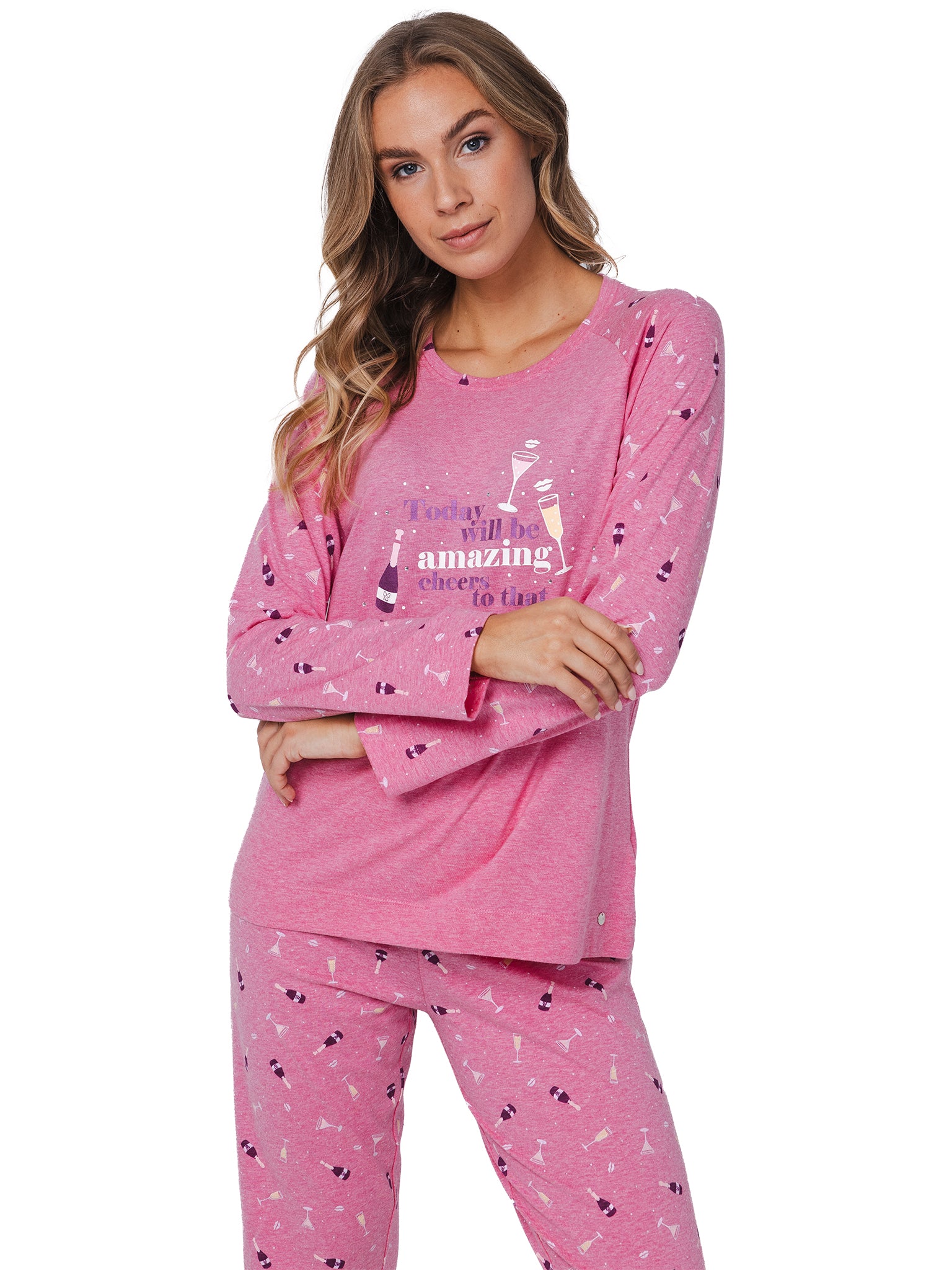 rebelle-cin-cin-pyjama-rosa-gr-38-champagner-print image 5