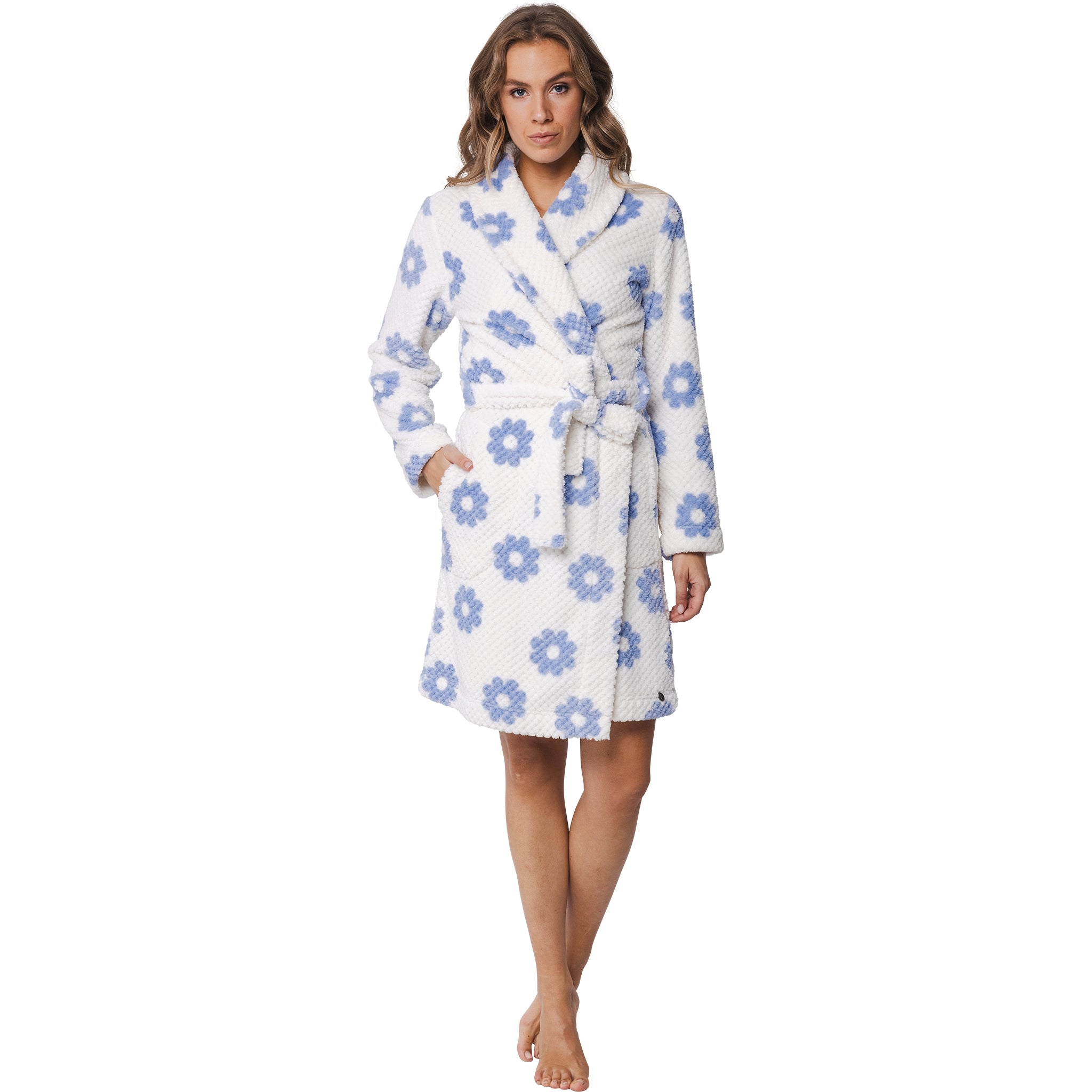 rebelle-ice-flowers-morgenmantel-ecru-fleece-blumen image 2