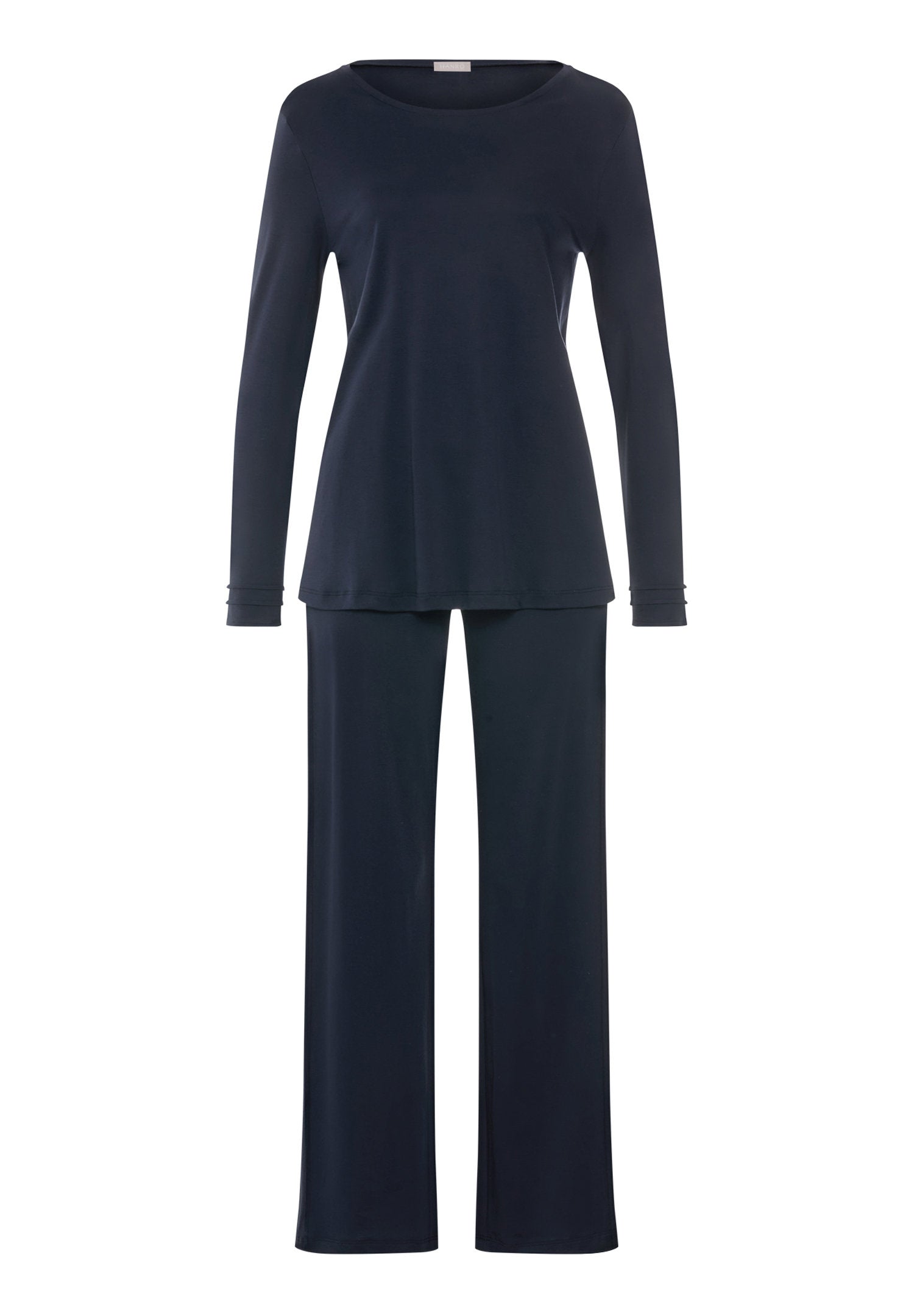 hanro-pilar-l-slv-pajama-pyjama-deep-navy-baumwolle image 1