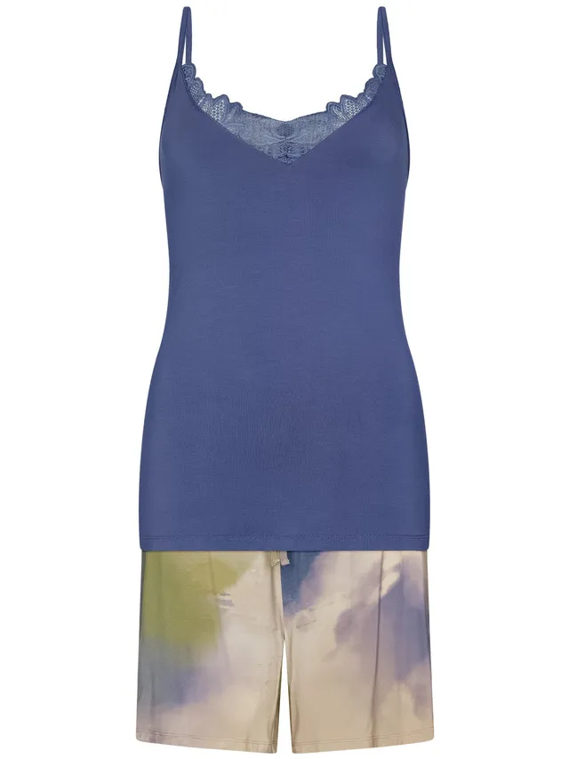 pastunette-premium-serenity-shortama-blau-modal-spitze image 1