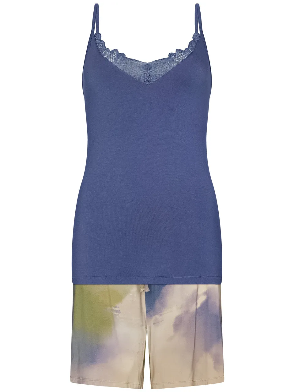 pastunette-premium-serenity-shortama-blau-modal-spitze image 1
