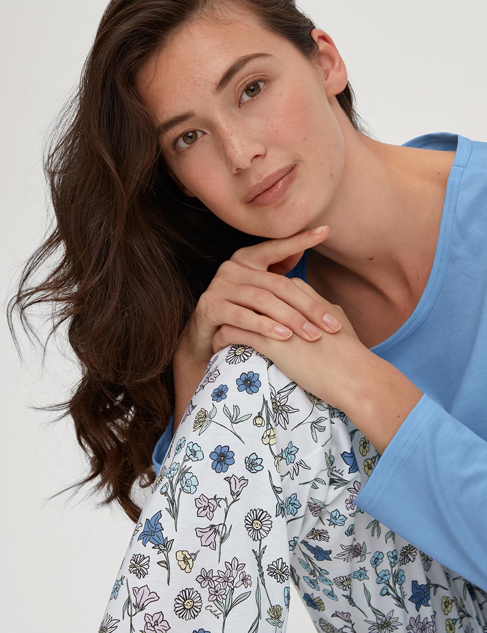 calida-cotton-special-pyjamaset-damen-riviera-blue image 4