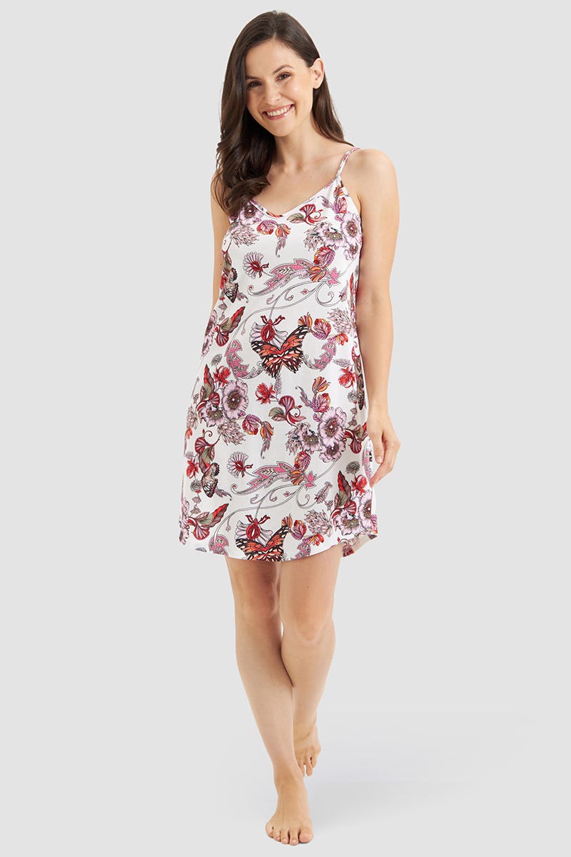 r-sch-be-happy-nachthemd-knielang-schlafhemd-rosa-baumwolle image 1